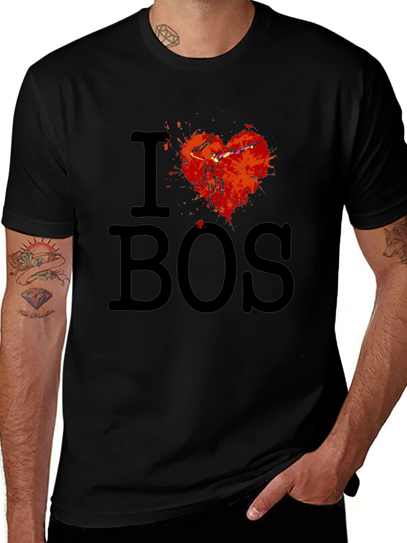 I Love BOS T-Shirt - Boston Pride Tee