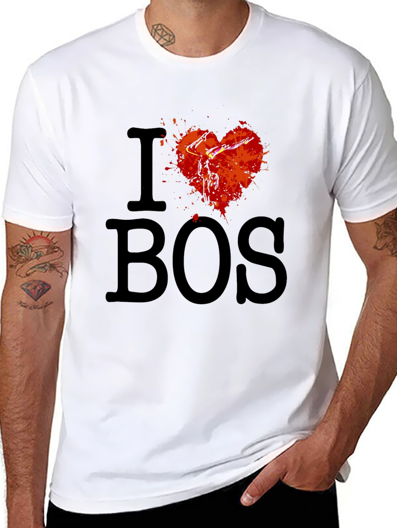 I Love BOS T-Shirt - Boston Pride Tee