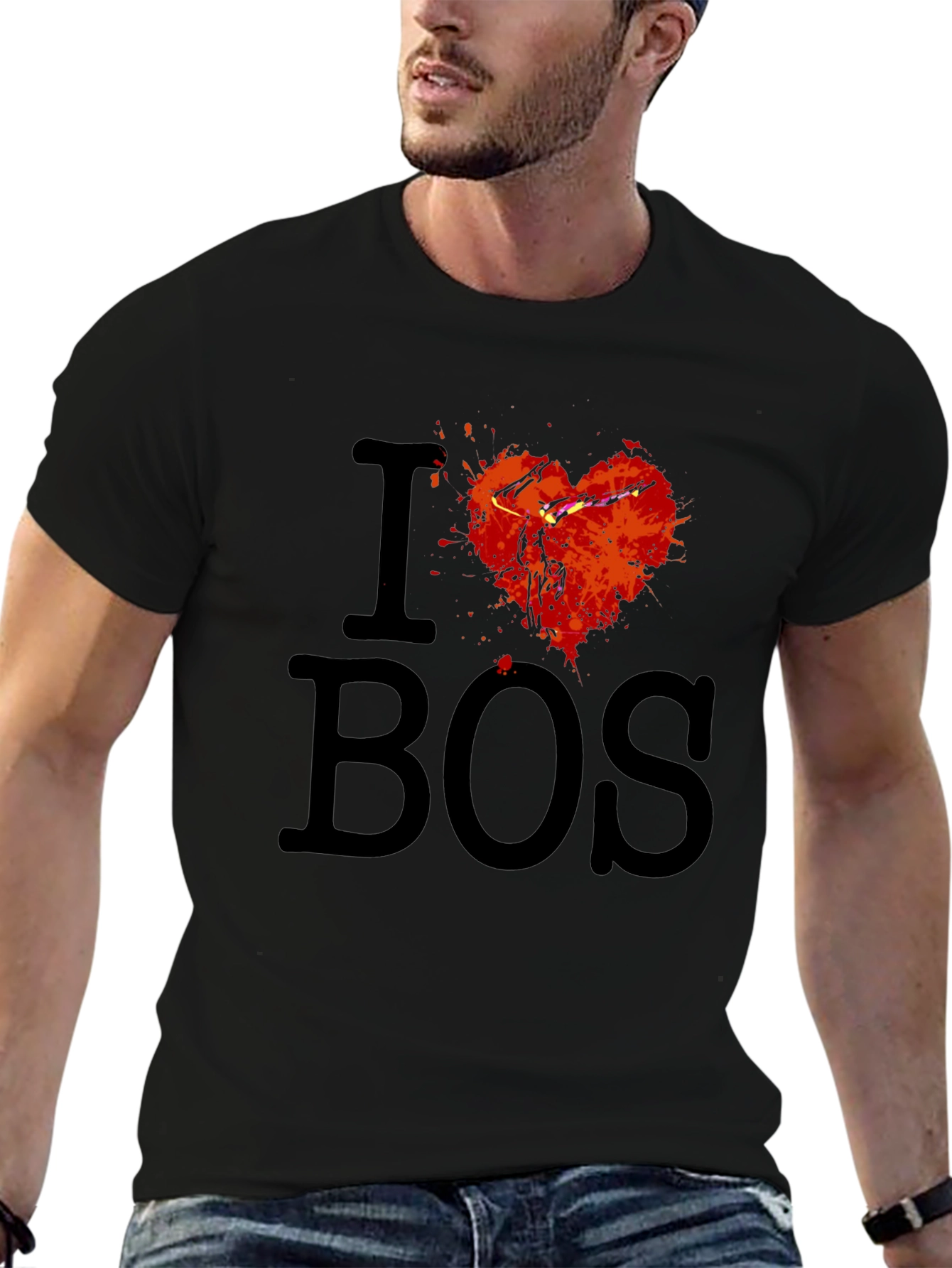 I Love BOS T-Shirt - Boston Pride Tee