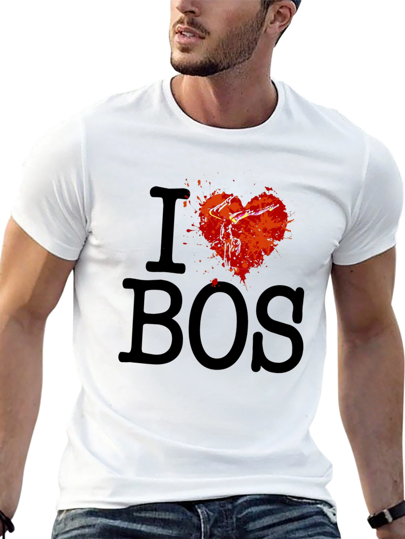 I Love BOS T-Shirt - Boston Pride Tee