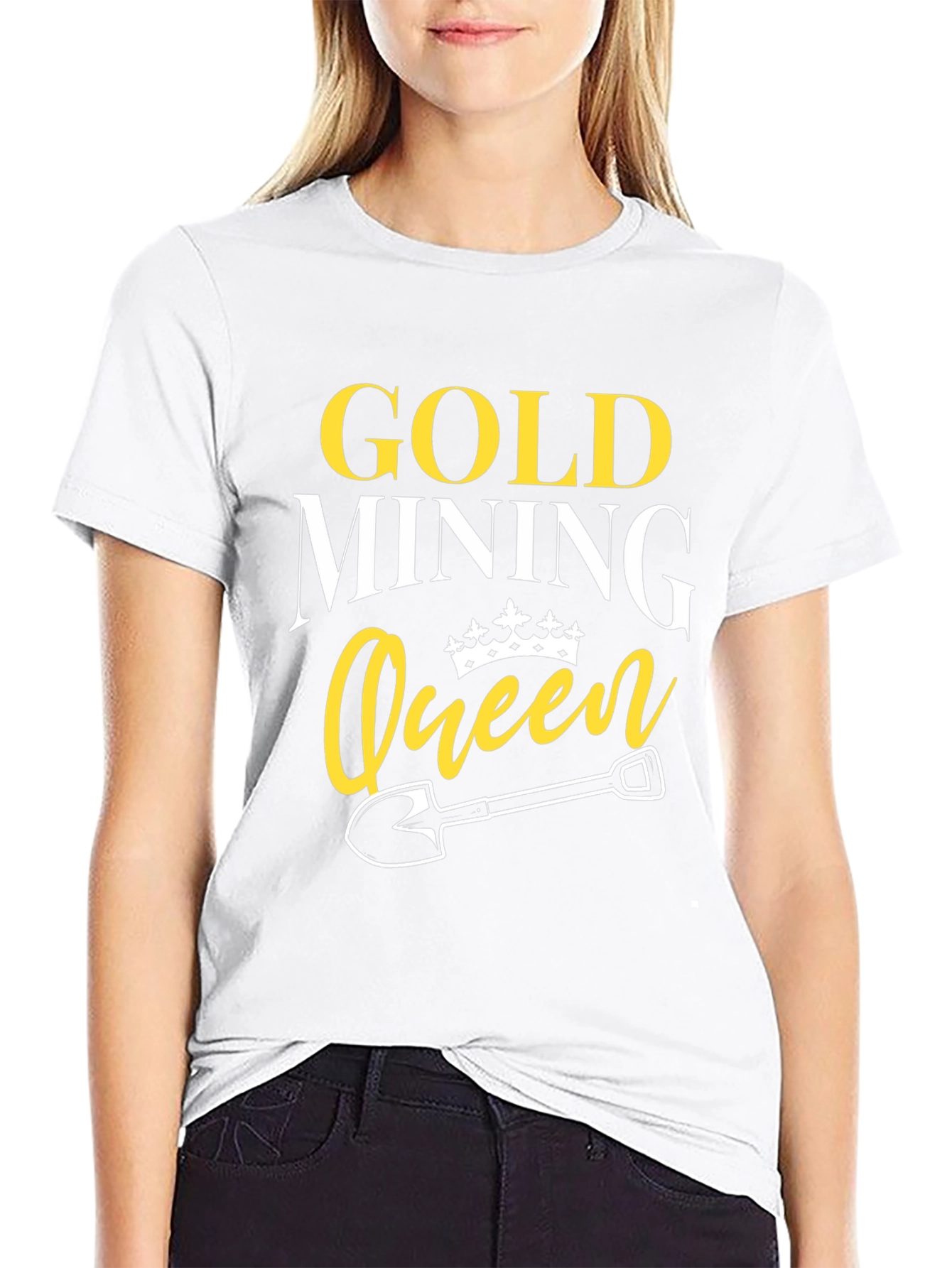 Gold Mining Queen Black T-Shirt