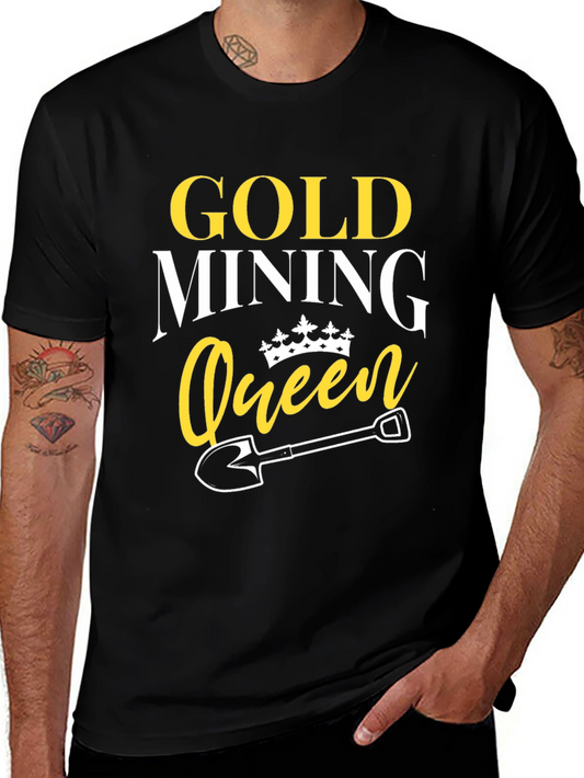 Gold Mining Queen Black T-Shirt