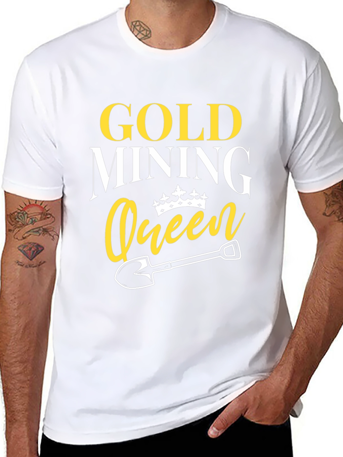 Gold Mining Queen Black T-Shirt