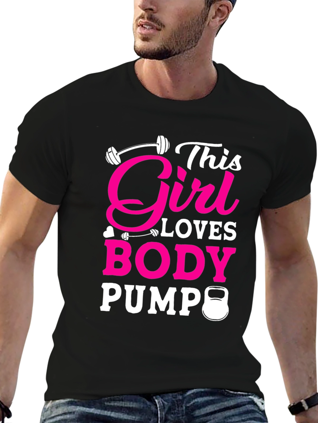 This Girl Loves Body Pump Black T-Shirt