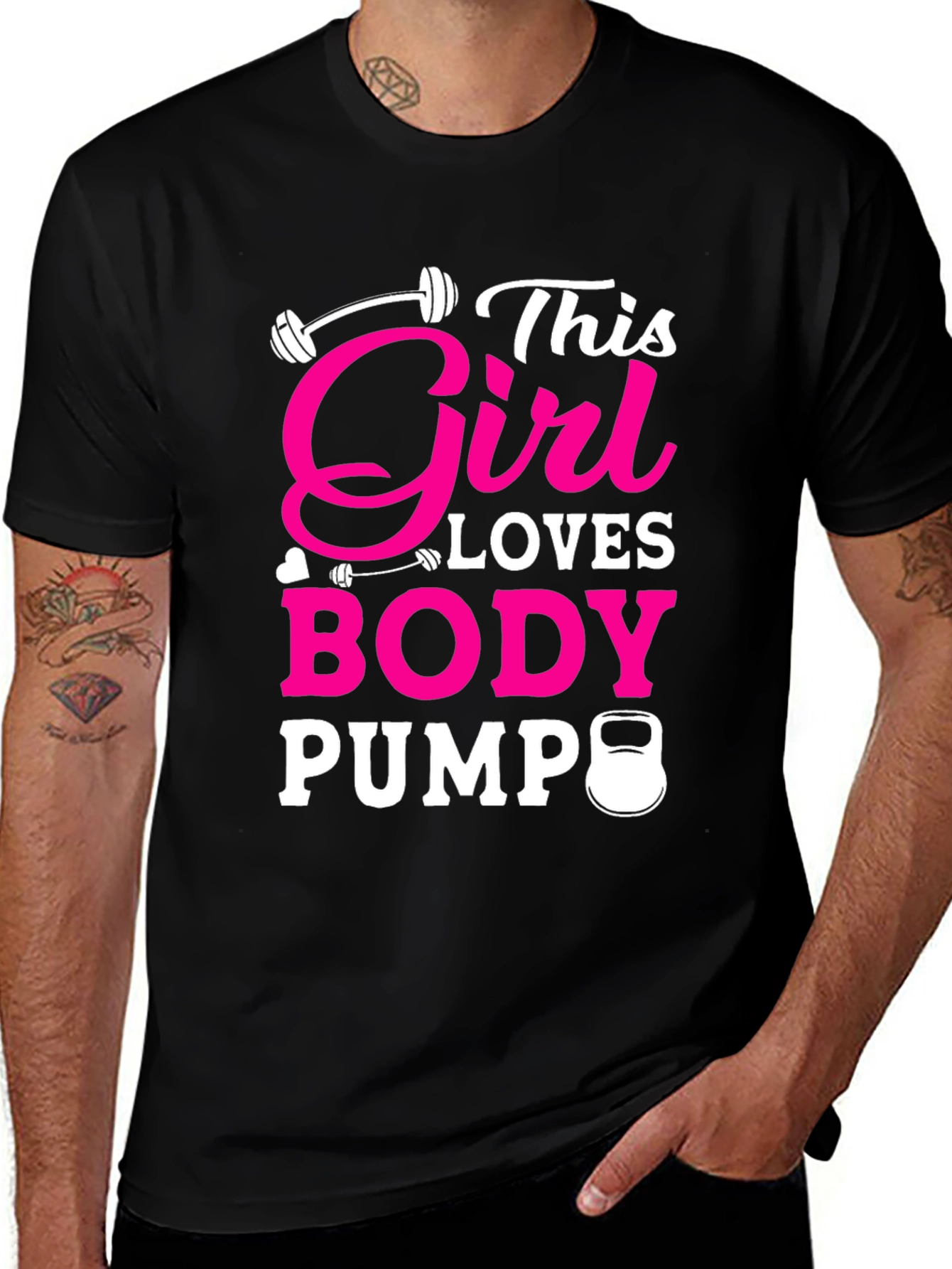 This Girl Loves Body Pump Black T-Shirt