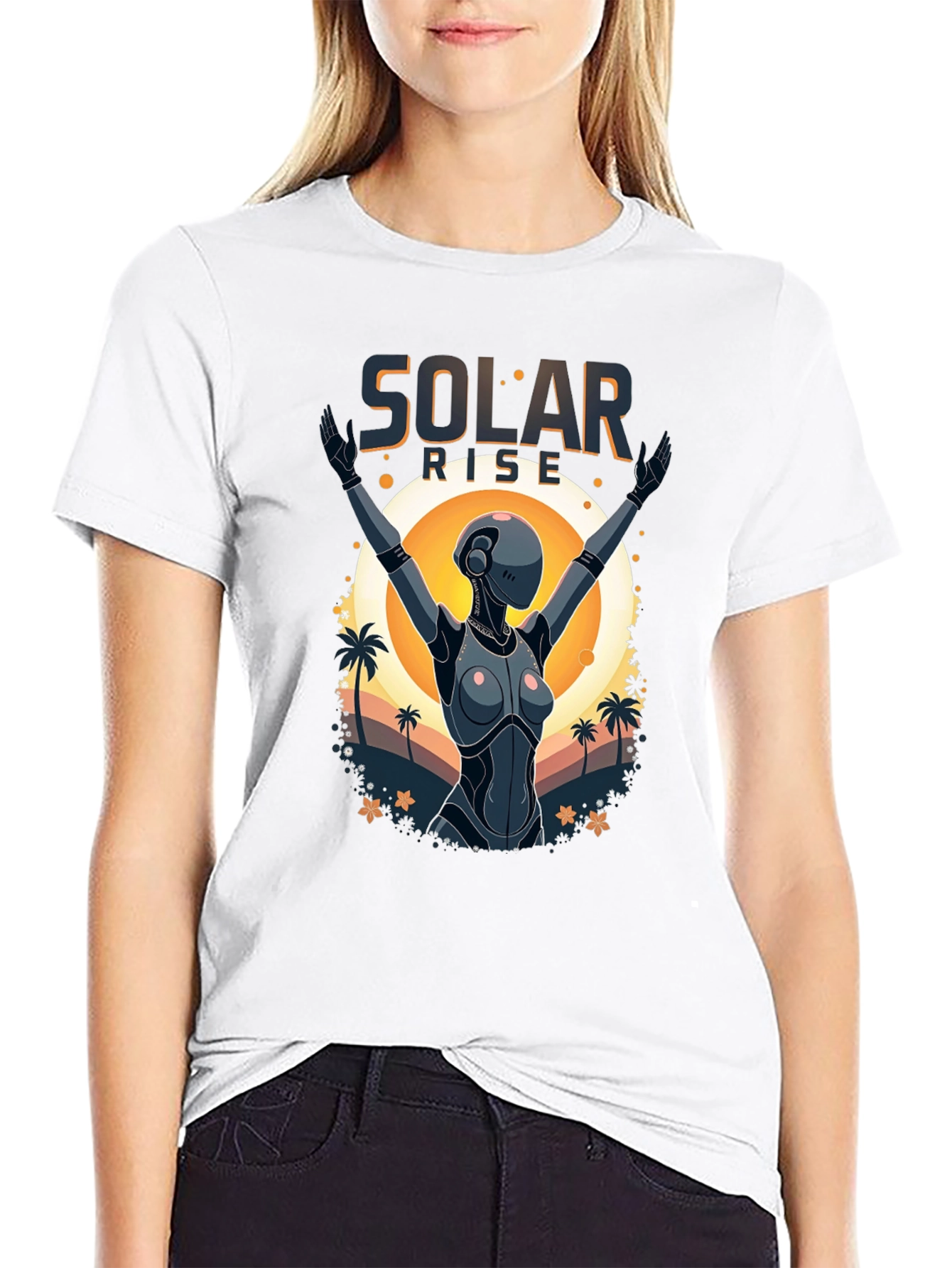 Solar Rise Robot T-Shirt - Sci-Fi Apparel