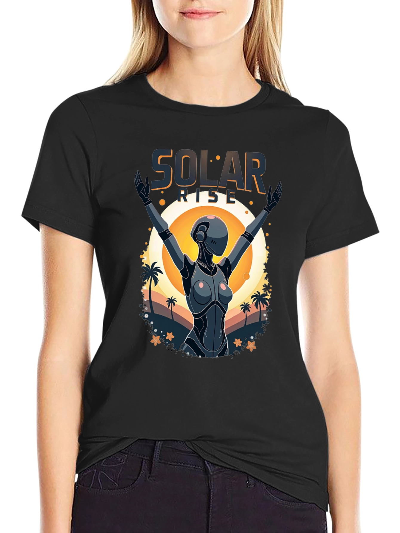 Solar Rise Robot T-Shirt - Sci-Fi Apparel