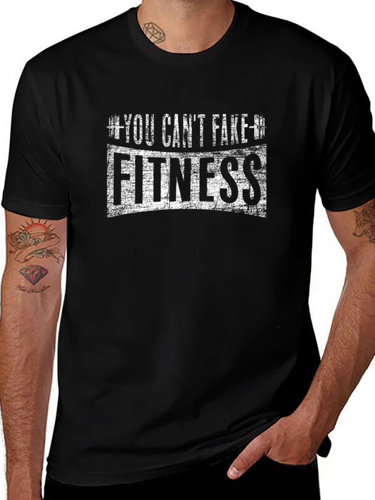 You Cant Fake Fitness Graphic Tee - Black