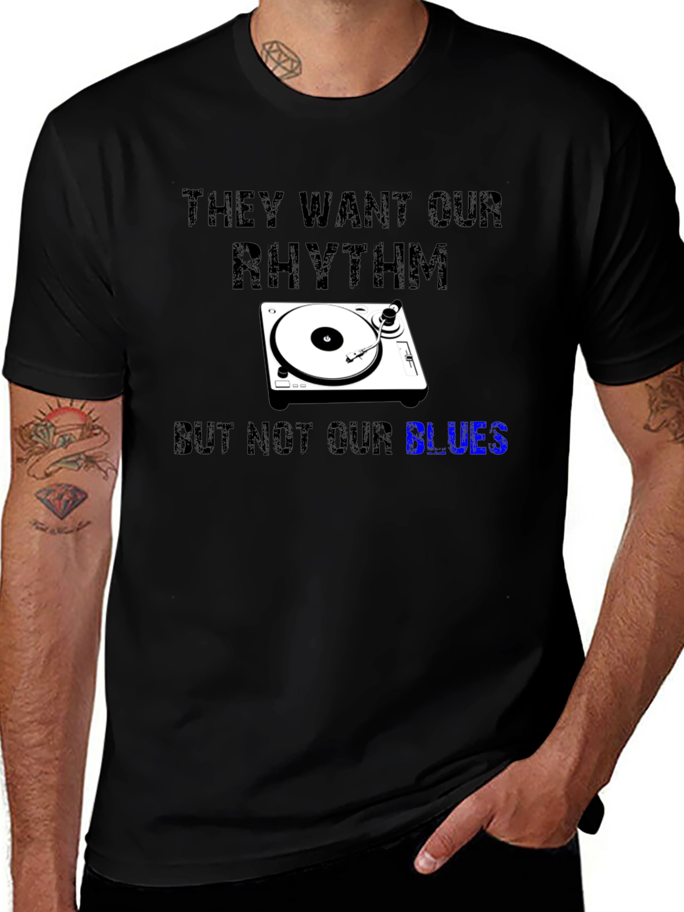 Rhythm & Blues Graphic Tee - Music Lover Shirt