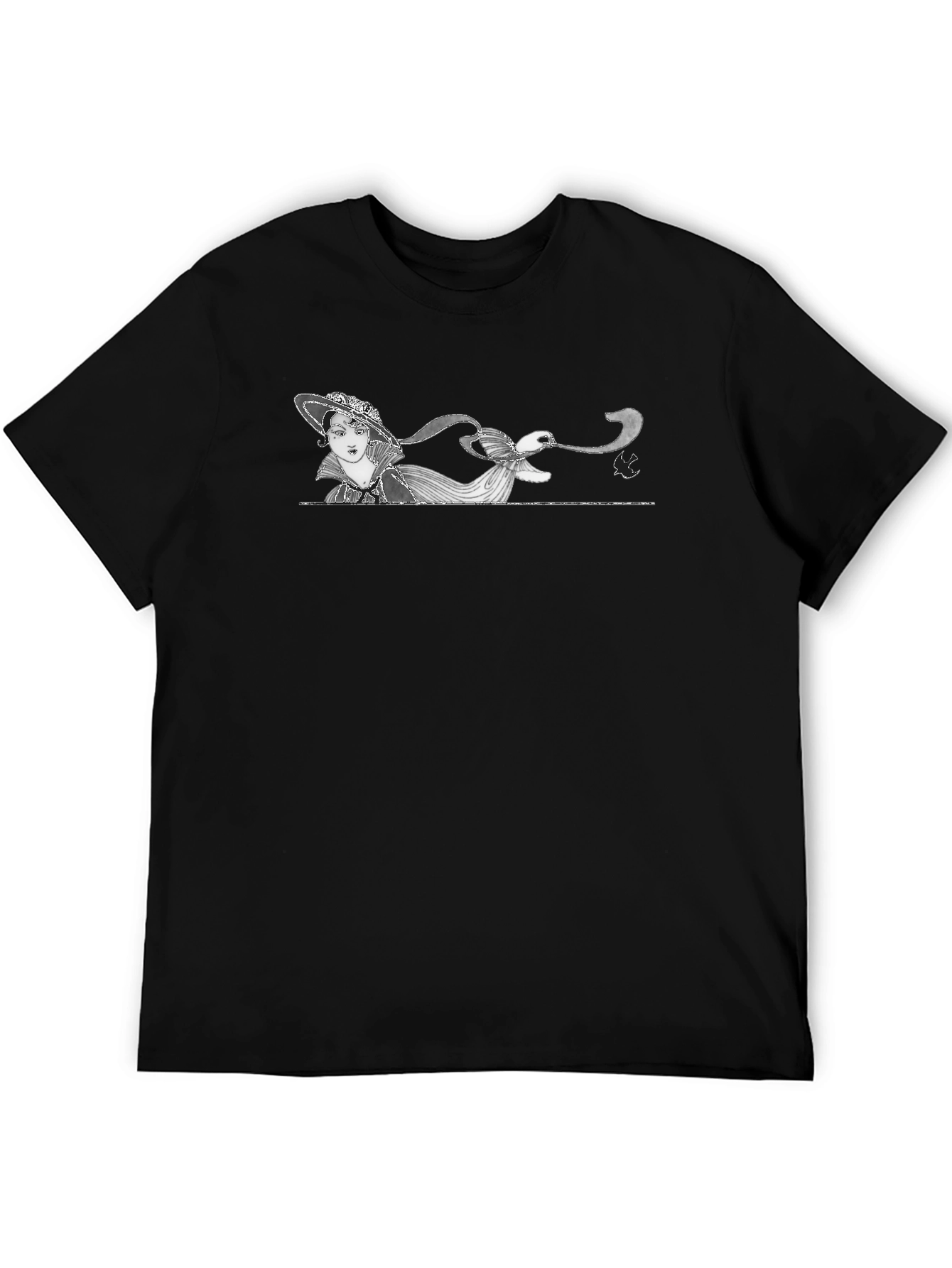 Art Nouveau Lady T-Shirt - Black