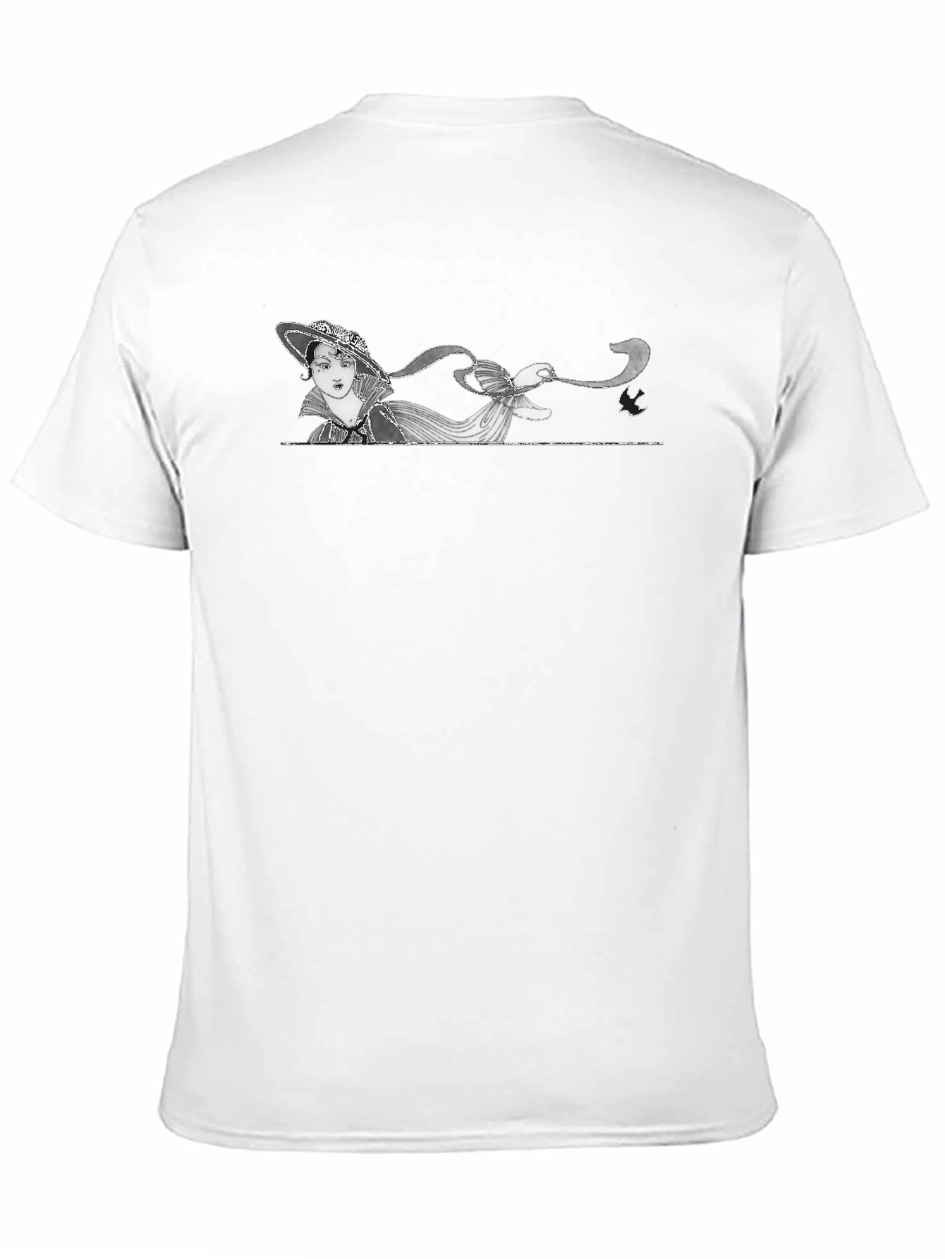 Art Nouveau Lady T-Shirt - Black