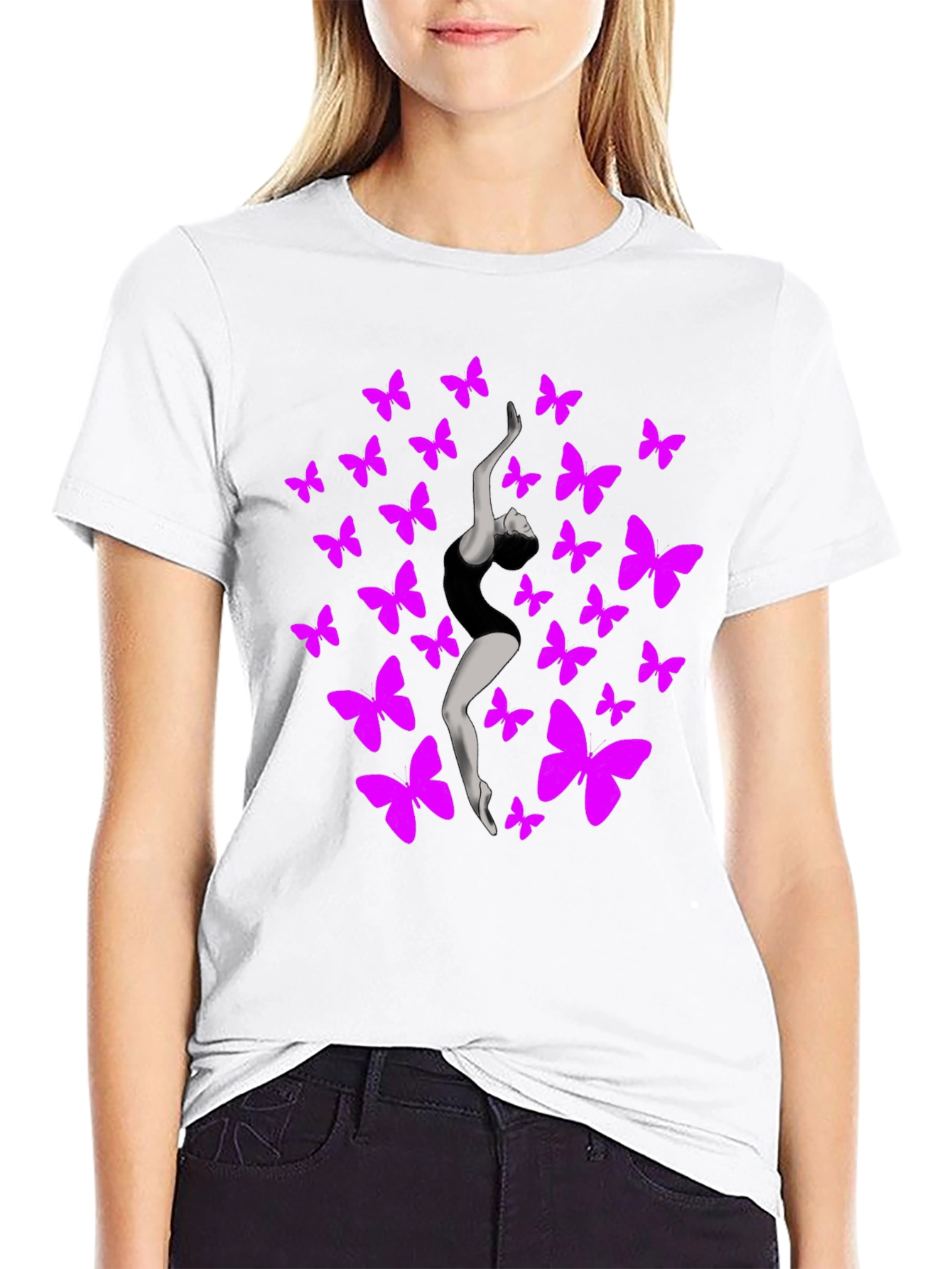 Butterfly Dancer Graphic Tee - Black