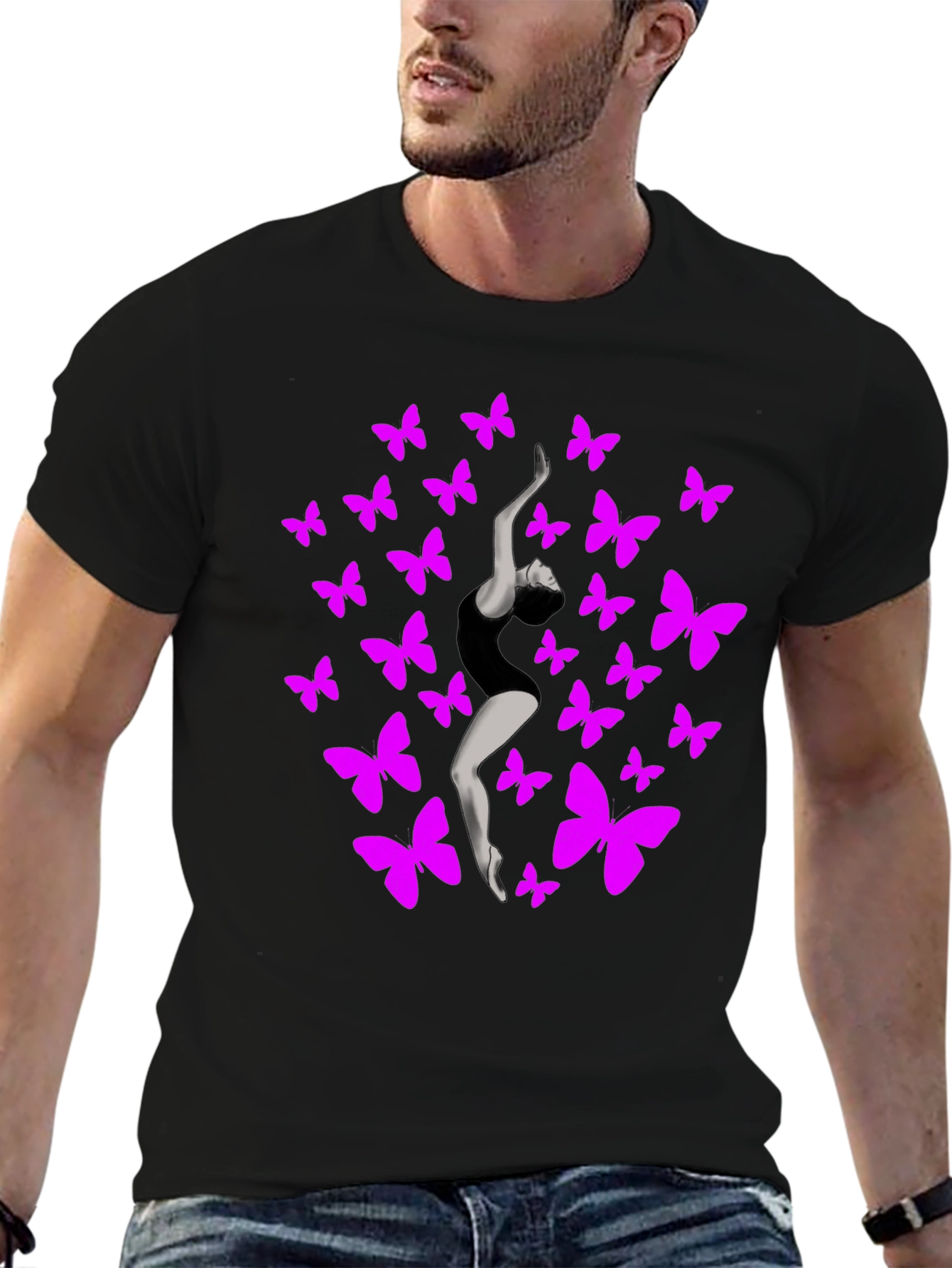 Butterfly Dancer Graphic Tee - Black