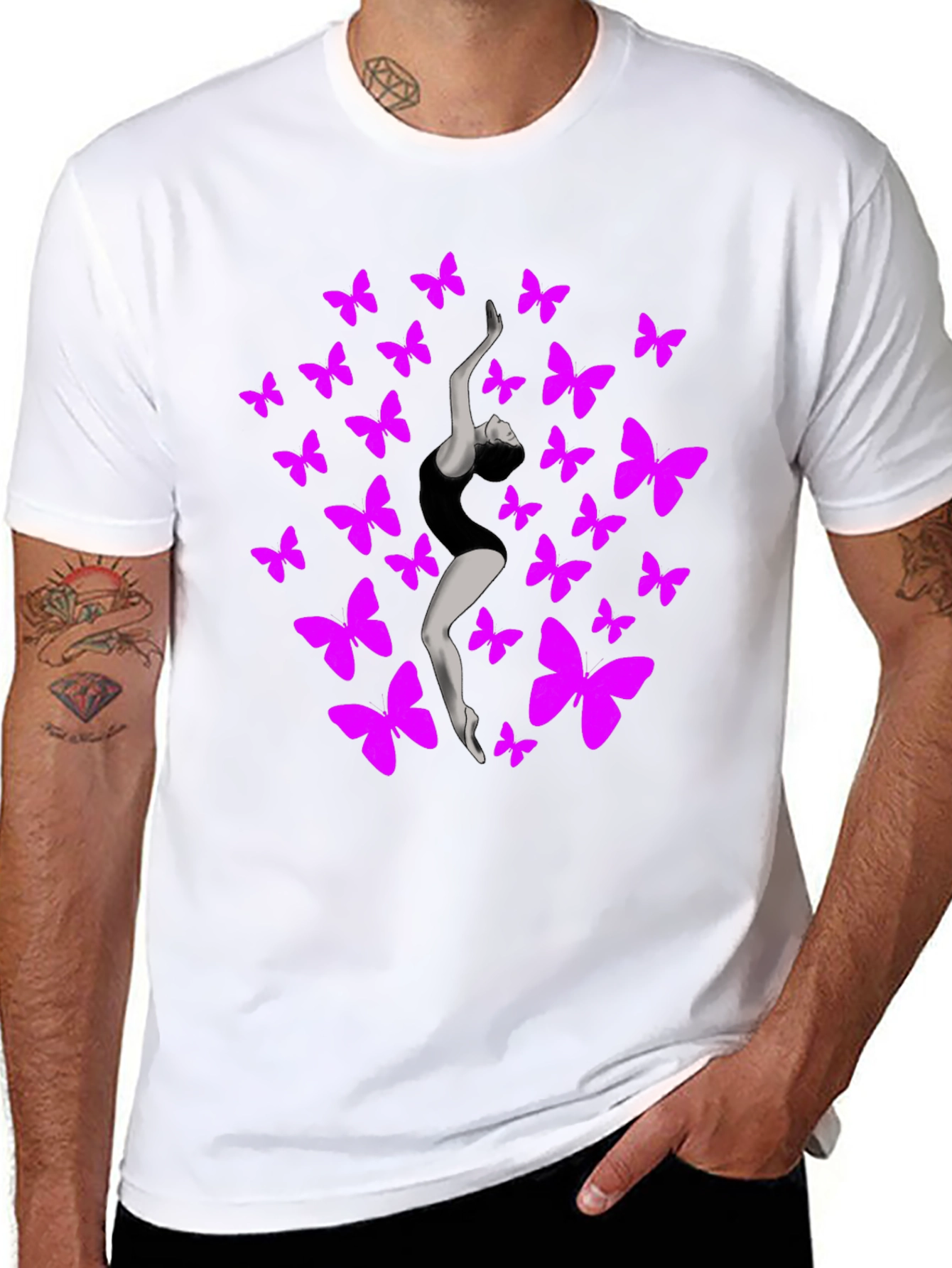 Butterfly Dancer Graphic Tee - Black