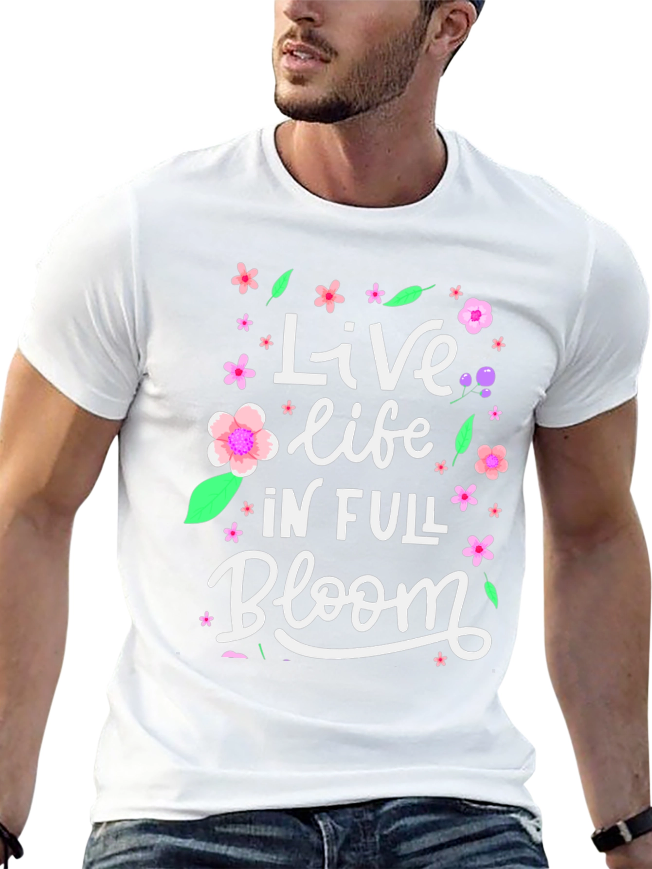 Live Life in Full Bloom Graphic T-Shirt