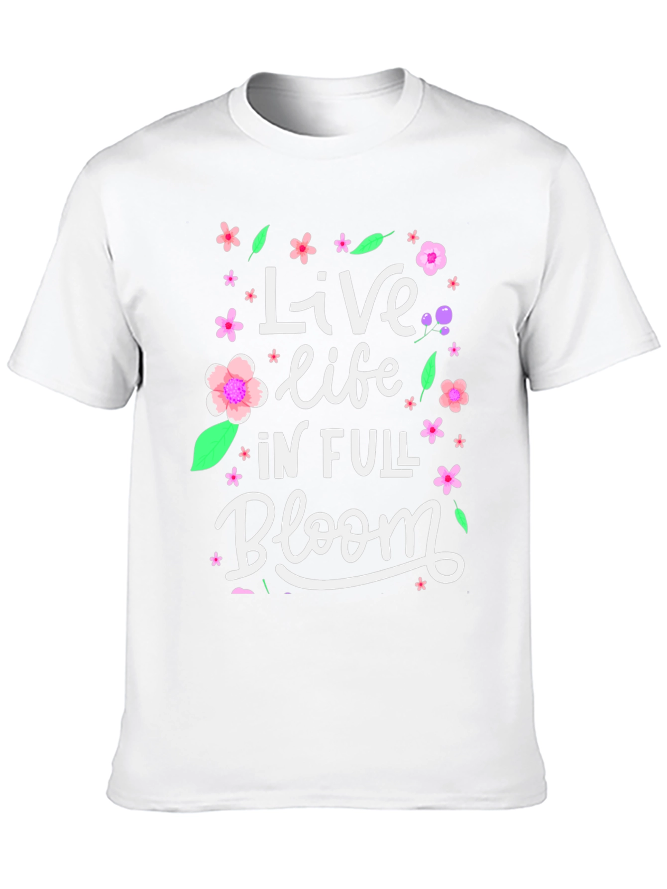 Live Life in Full Bloom Graphic T-Shirt