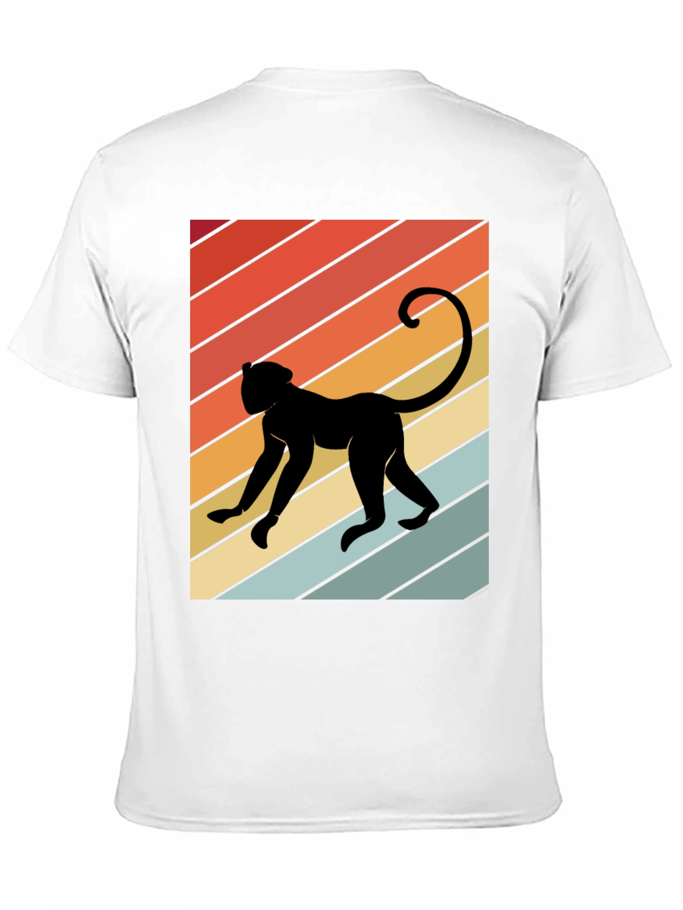 Retro Monkey Graphic Tee - Mens Black T-Shirt