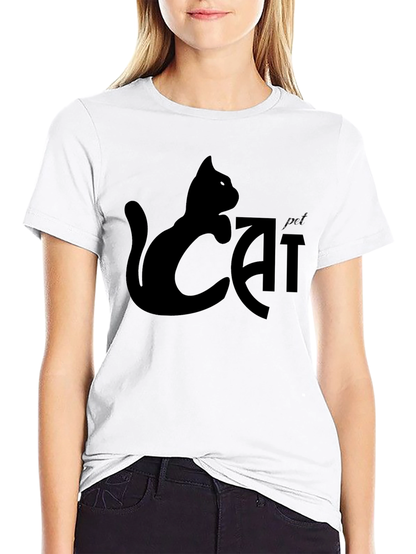 Cool Cat Pet T-Shirt - Black Tee