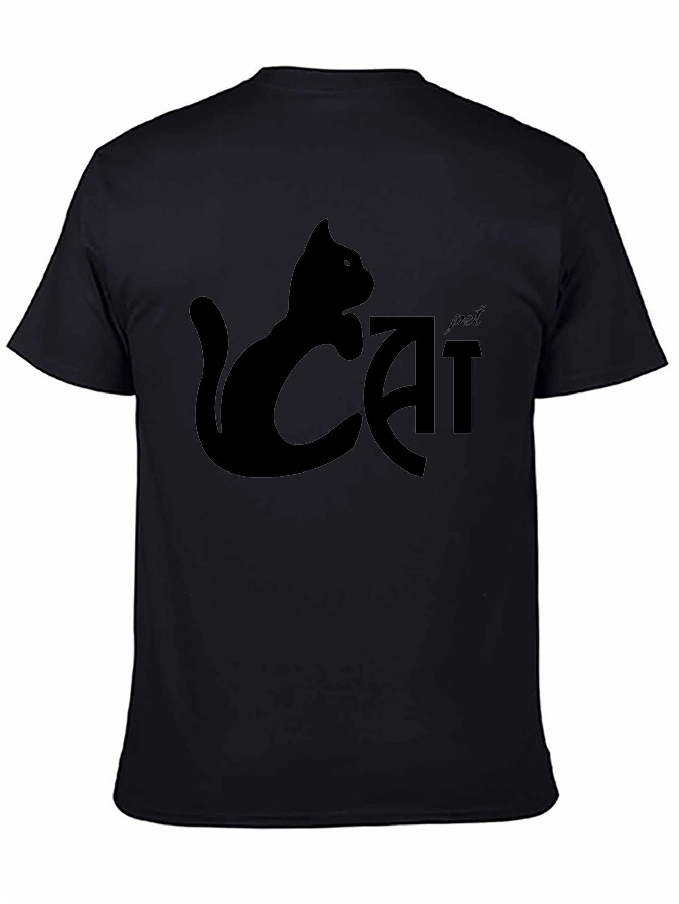 Cool Cat Pet T-Shirt - Black Tee