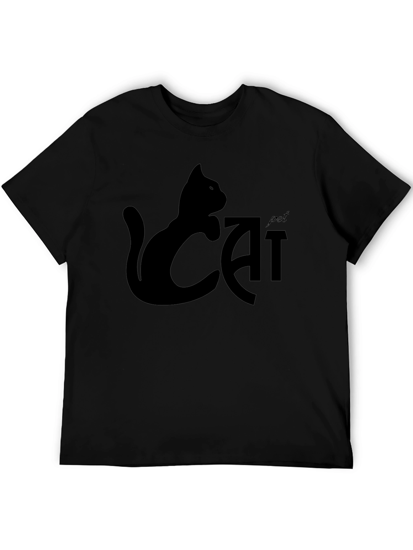 Cool Cat Pet T-Shirt - Black Tee