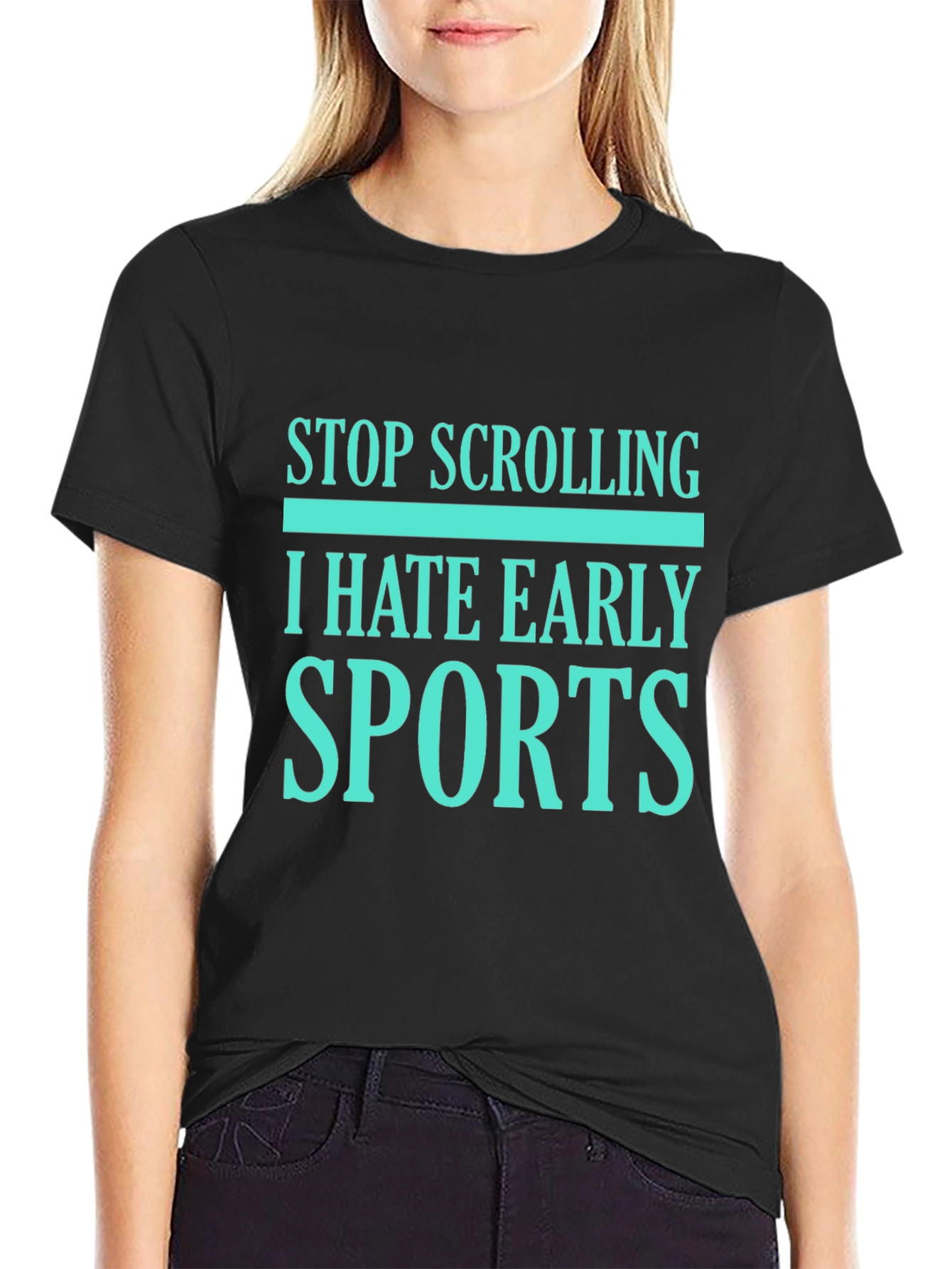 Stop Scrolling I Hate Early Sports Graphic Tee