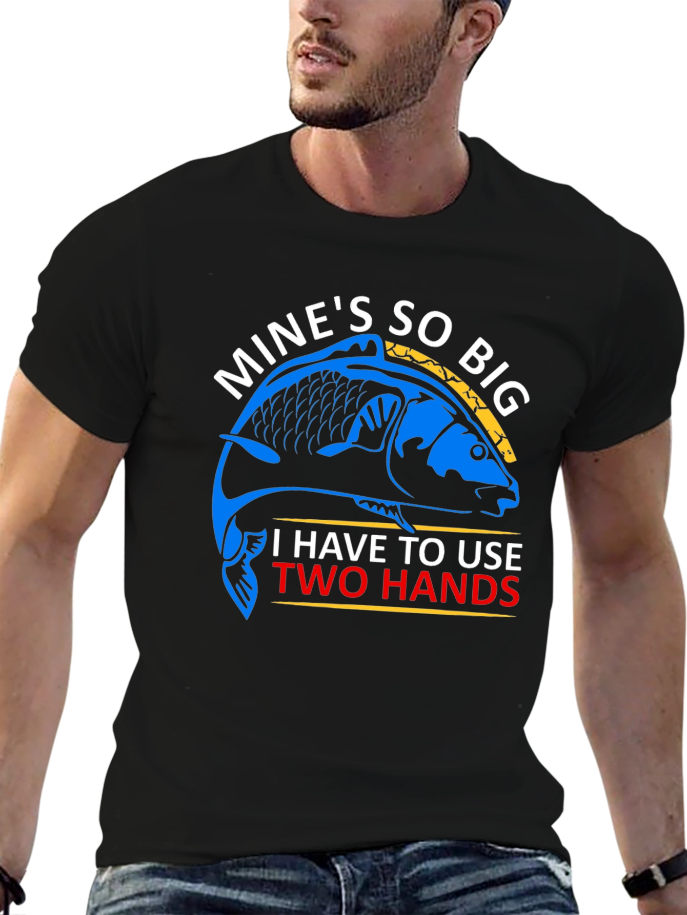Funny Fishing T-Shirt: Mines So Big!