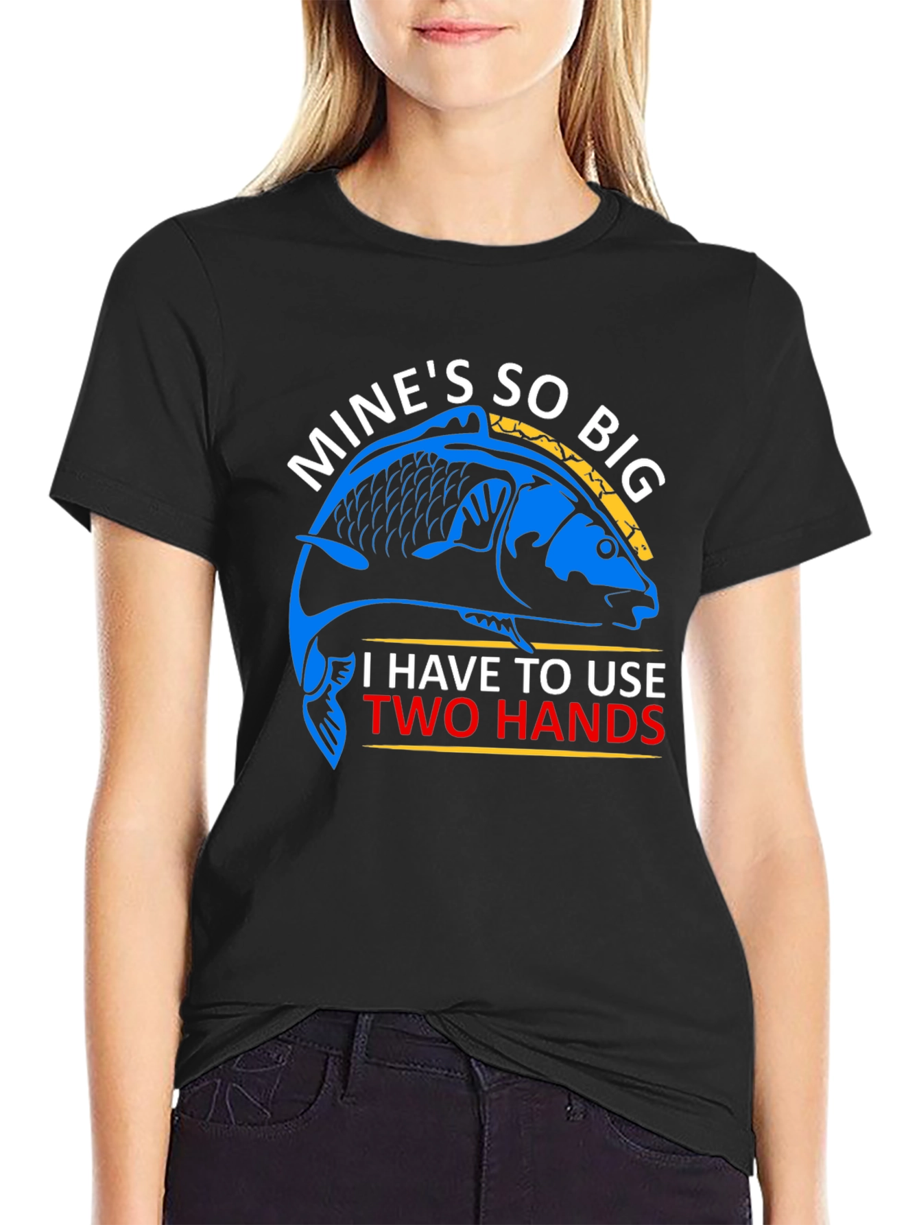Funny Fishing T-Shirt: Mines So Big!