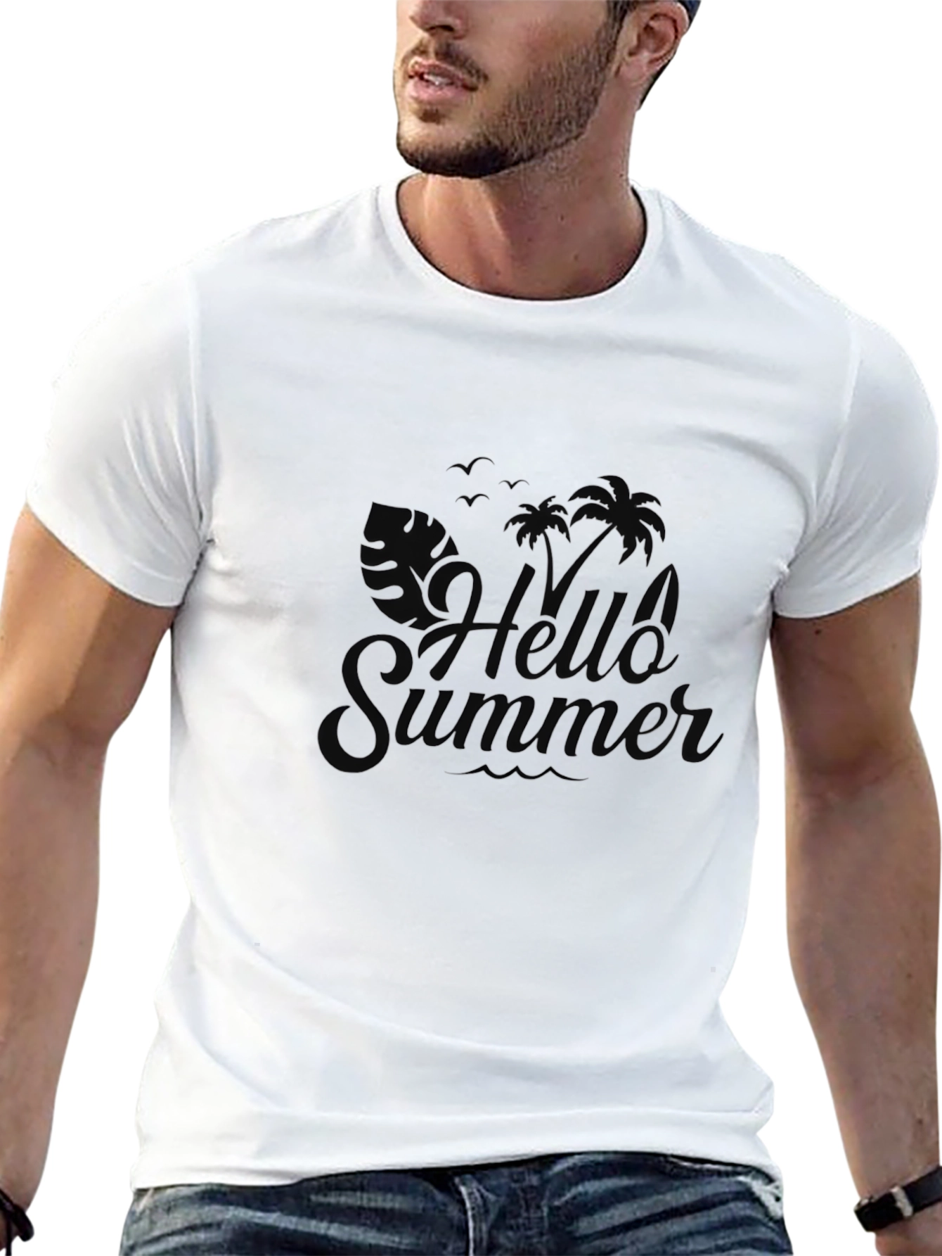Hello Summer Graphic Tee - Black