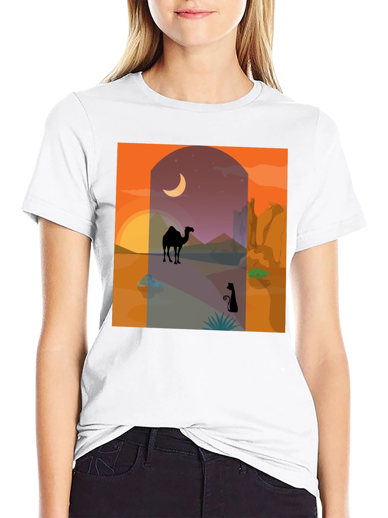 Desert Scene Graphic Tee - Stylish & Unique