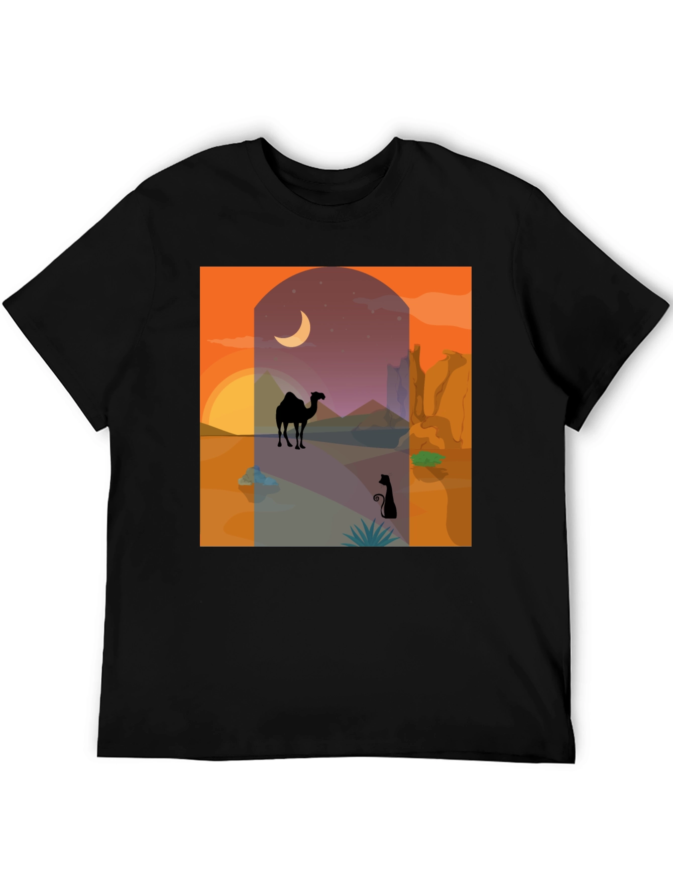 Desert Scene Graphic Tee - Stylish & Unique