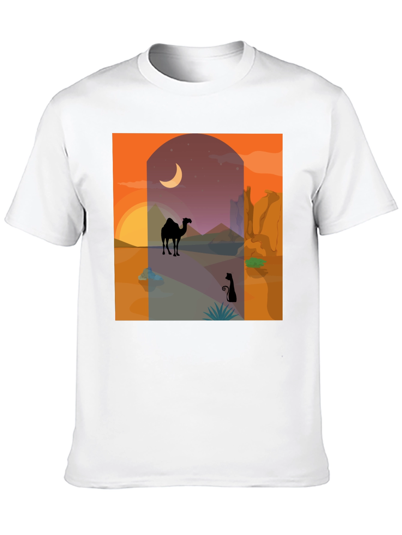 Desert Scene Graphic Tee - Stylish & Unique