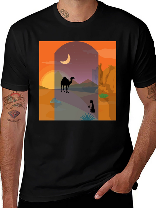 Desert Scene Graphic Tee - Stylish & Unique