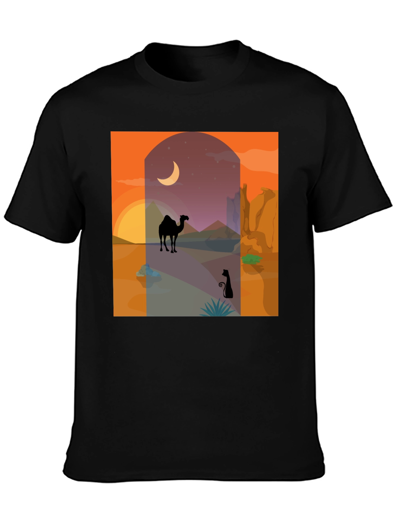 Desert Scene Graphic Tee - Stylish & Unique