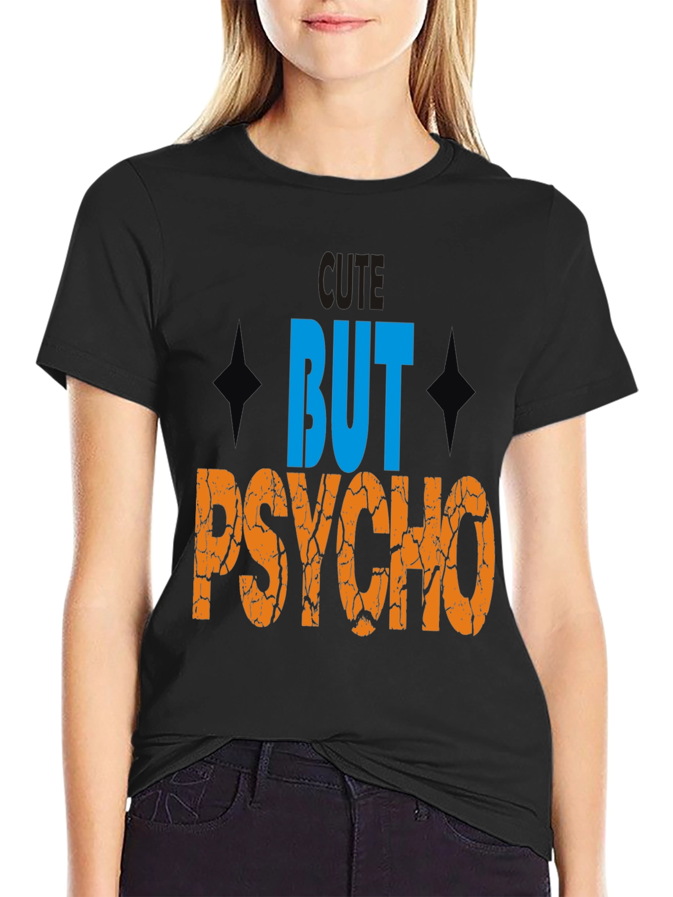 Cute But Psycho Graphic Tee - Mens Black T-Shirt