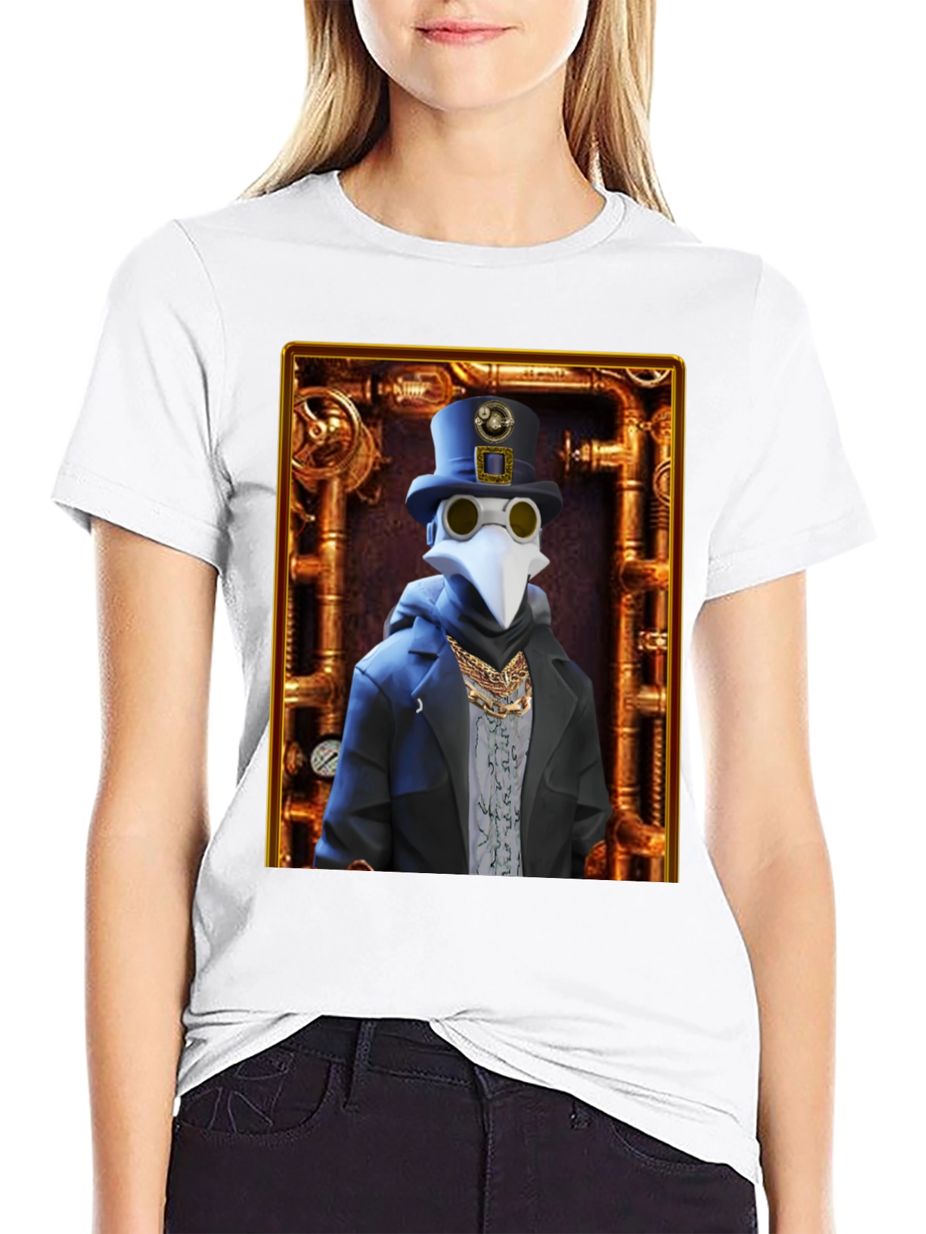Steampunk Plague Doctor Graphic T-Shirt - Unique Design