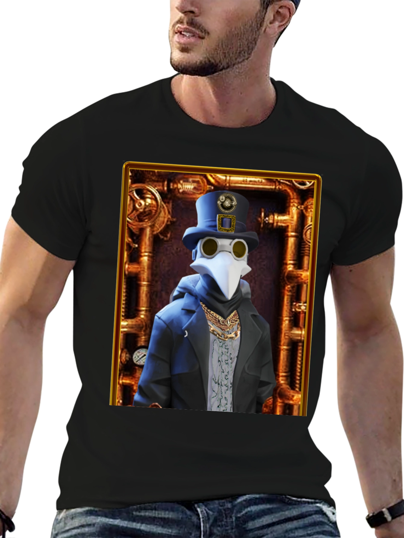Steampunk Plague Doctor Graphic T-Shirt - Unique Design