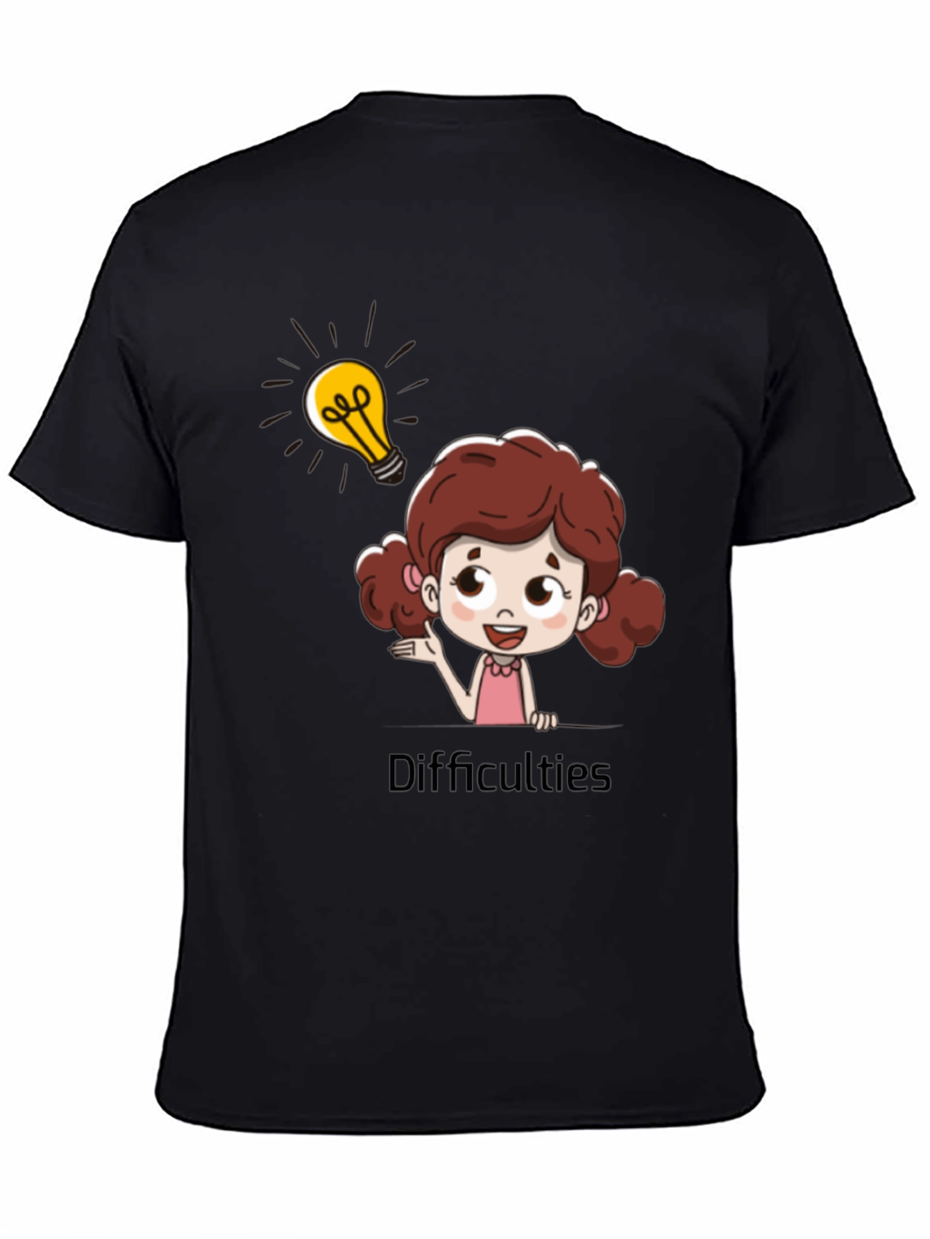Cartoon Girl Lightbulb T-Shirt - Idea Inspiration Tee