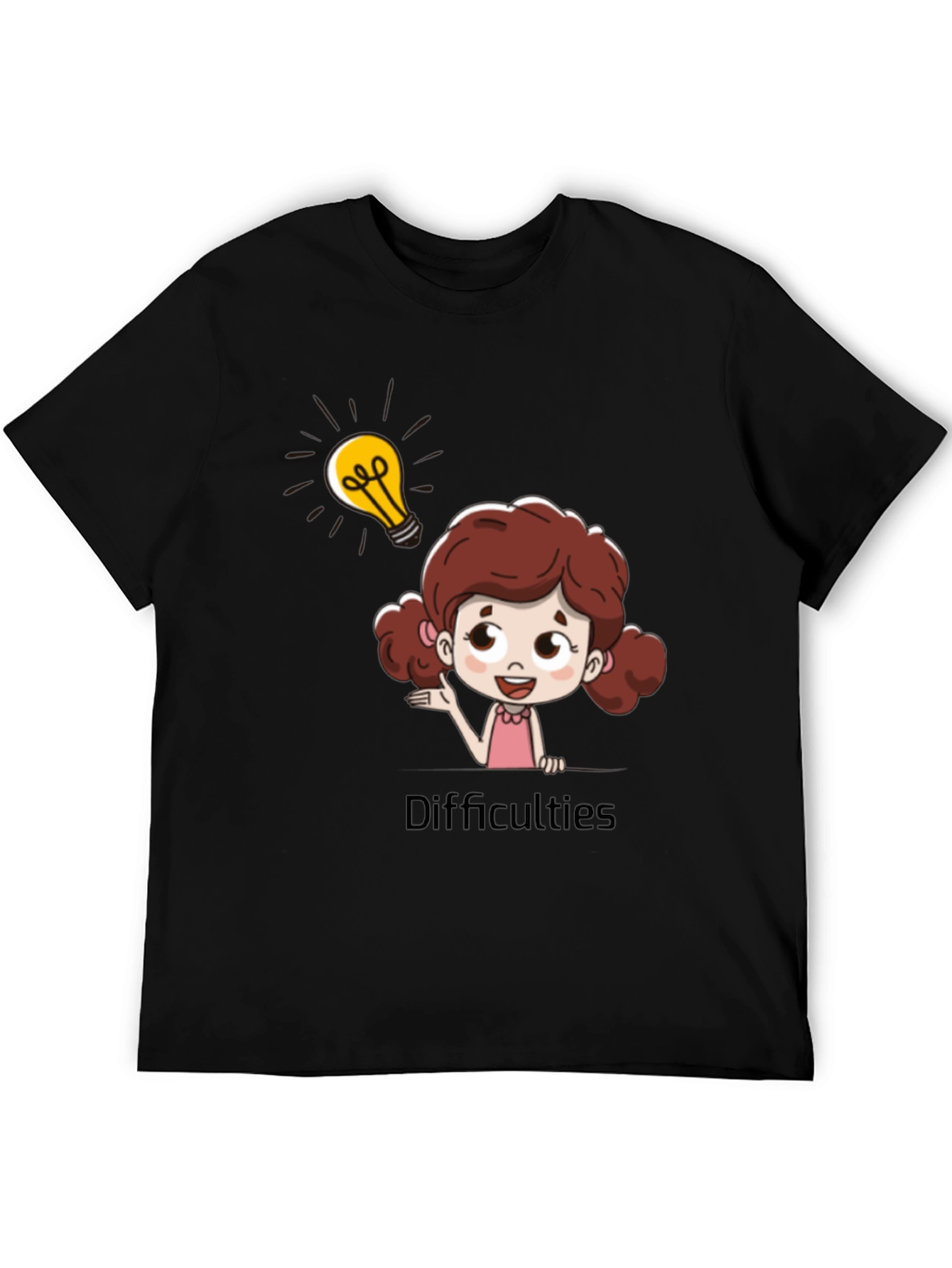 Cartoon Girl Lightbulb T-Shirt - Idea Inspiration Tee