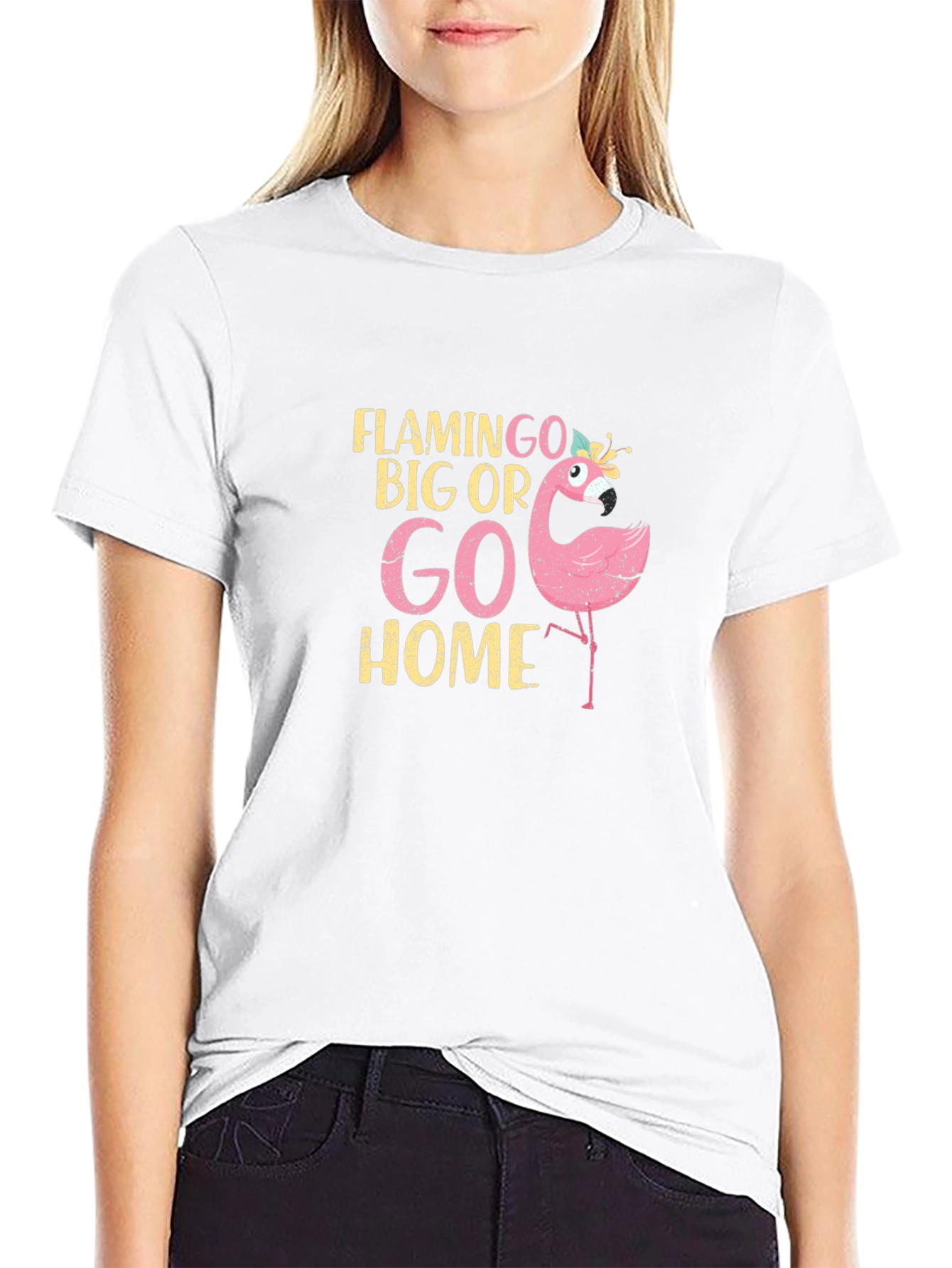 Flamingo Big Or Go Home Graphic T-Shirt