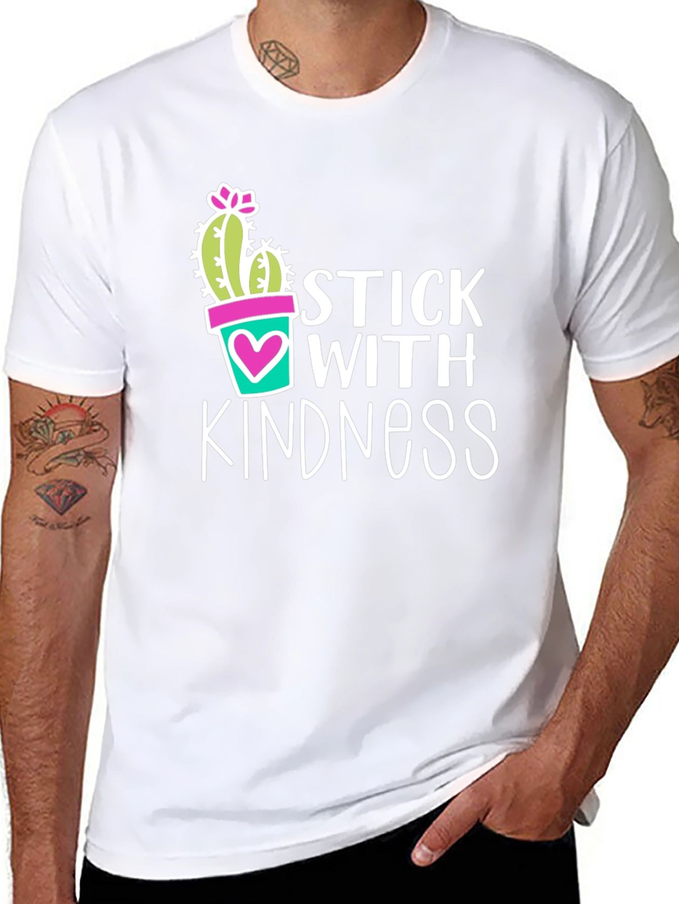 Stick With Kindness T-Shirt - Positive Graphic Tee