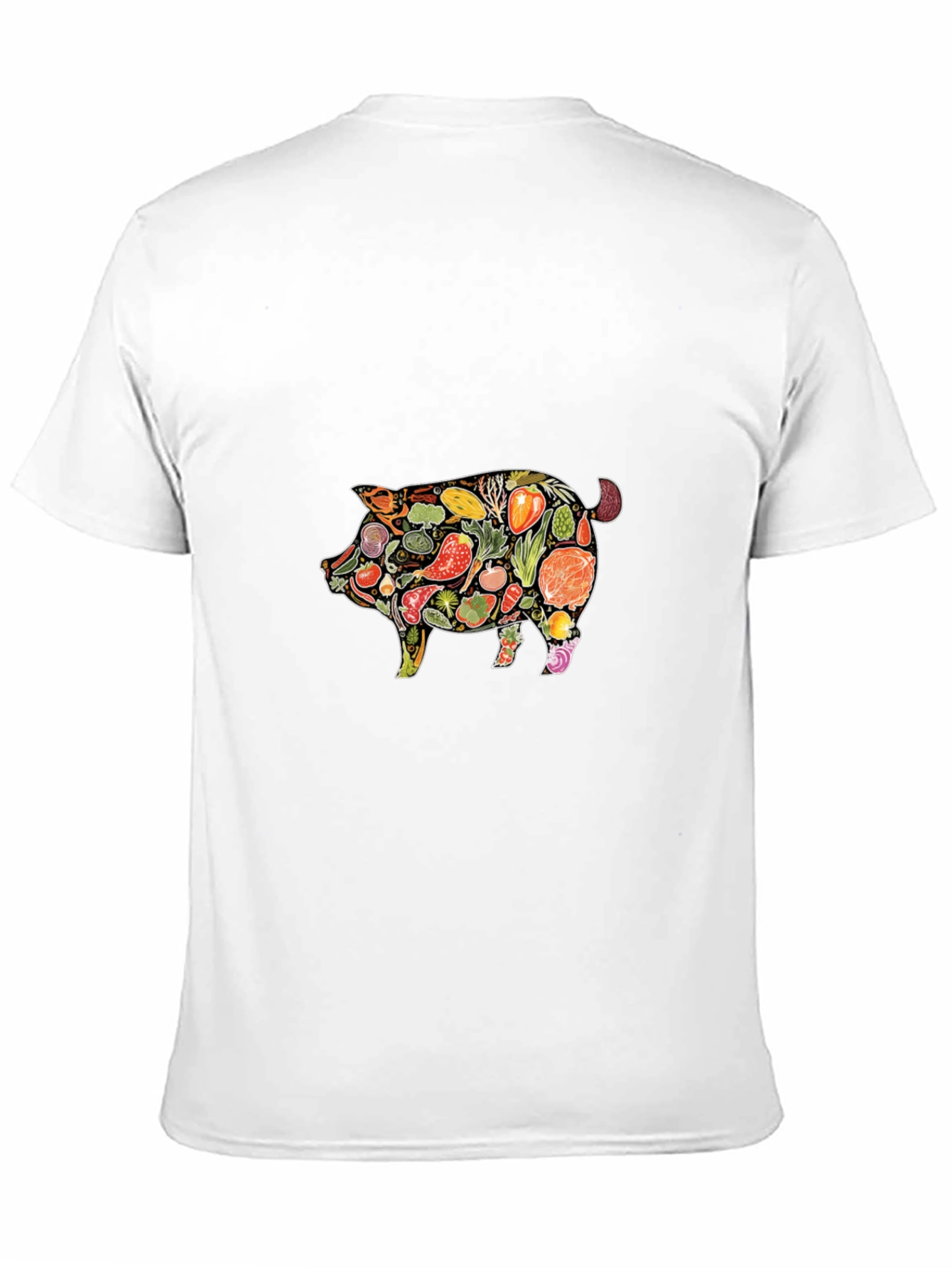 Veggie Pig Graphic T-Shirt - Unisex Black Tee