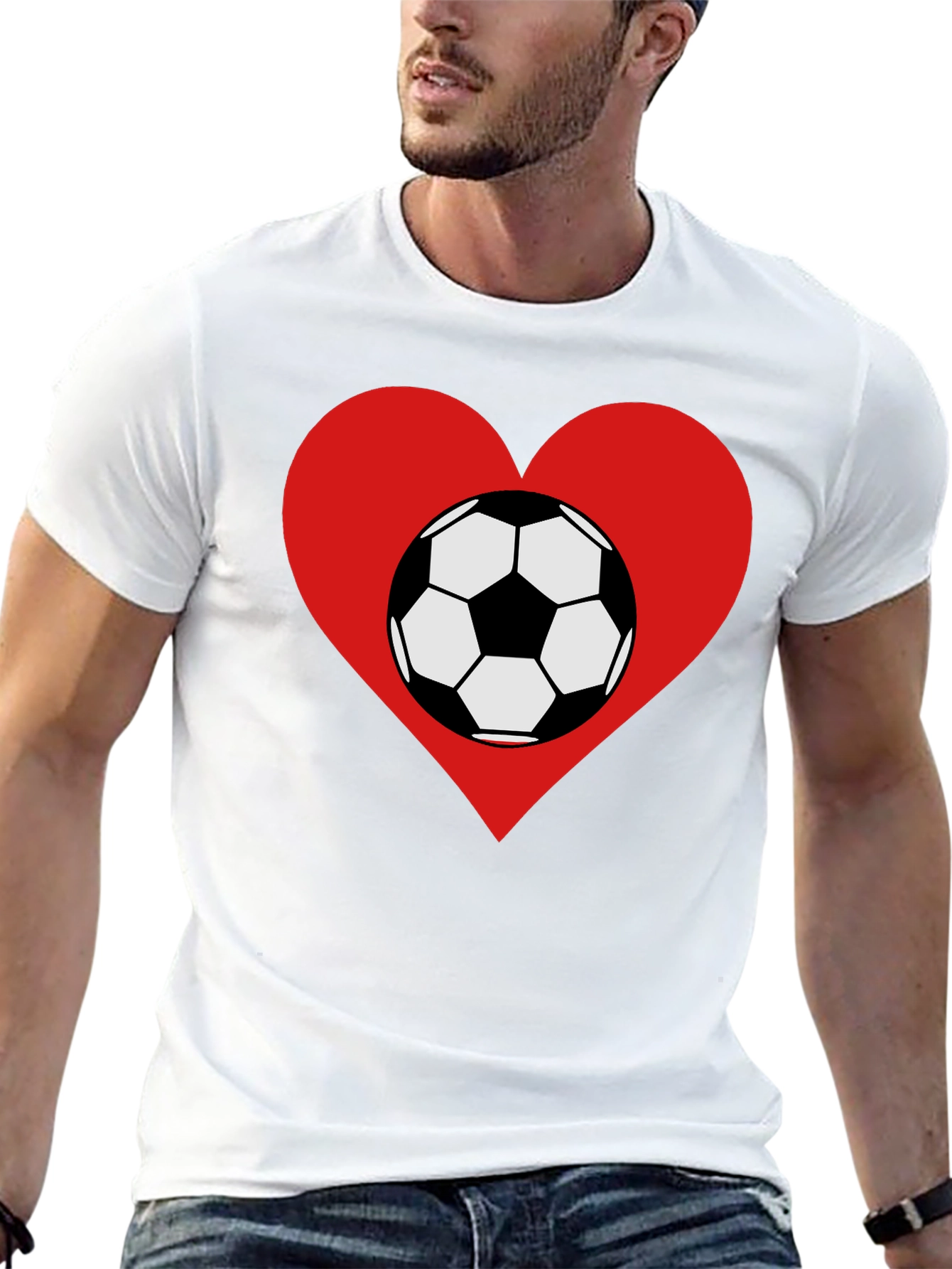 Soccer Heart T-Shirt - Love Football Tee