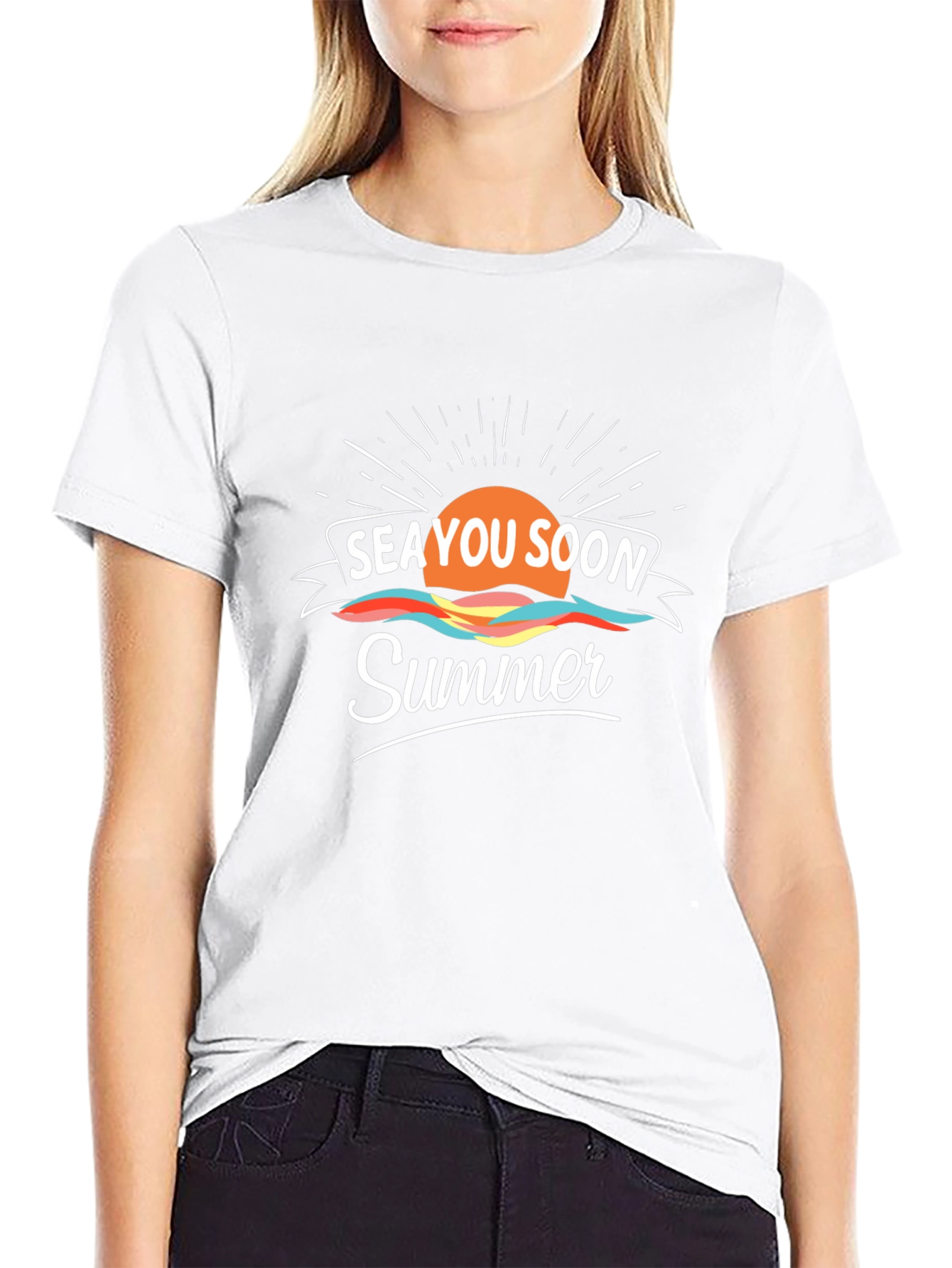 Sea You Soon Summer Black T-Shirt