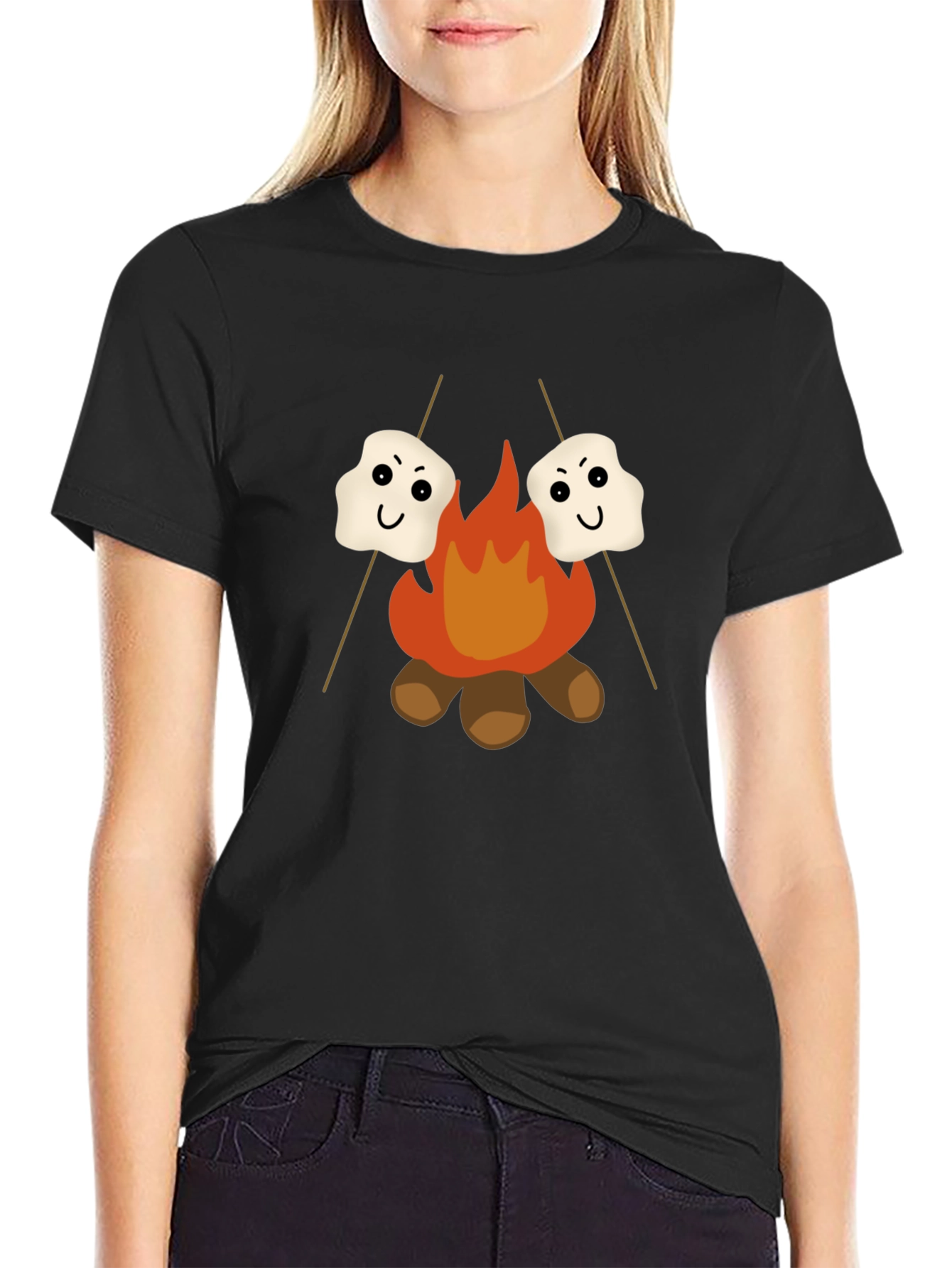 Campfire Marshmallow Graphic T-Shirt