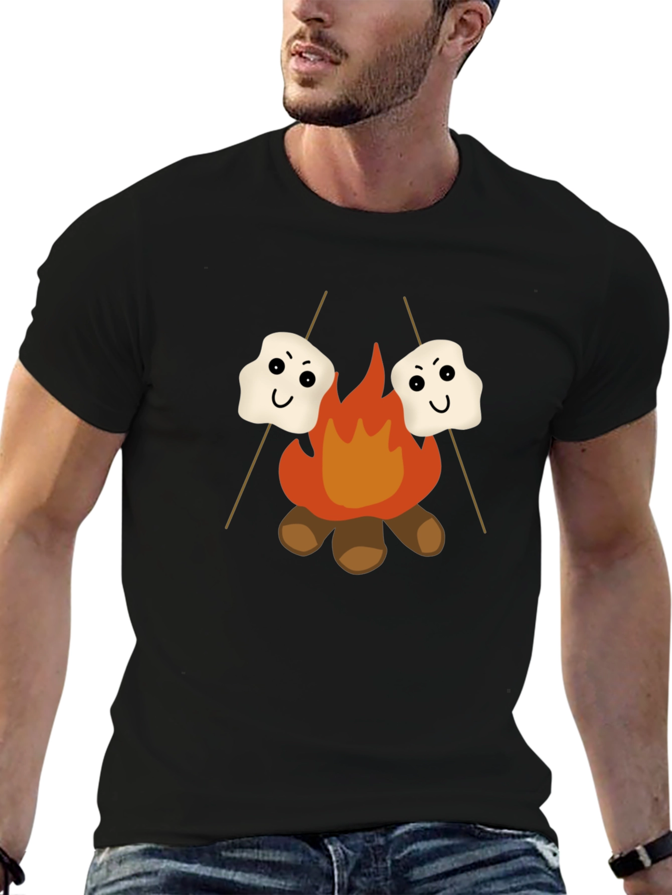 Campfire Marshmallow Graphic T-Shirt