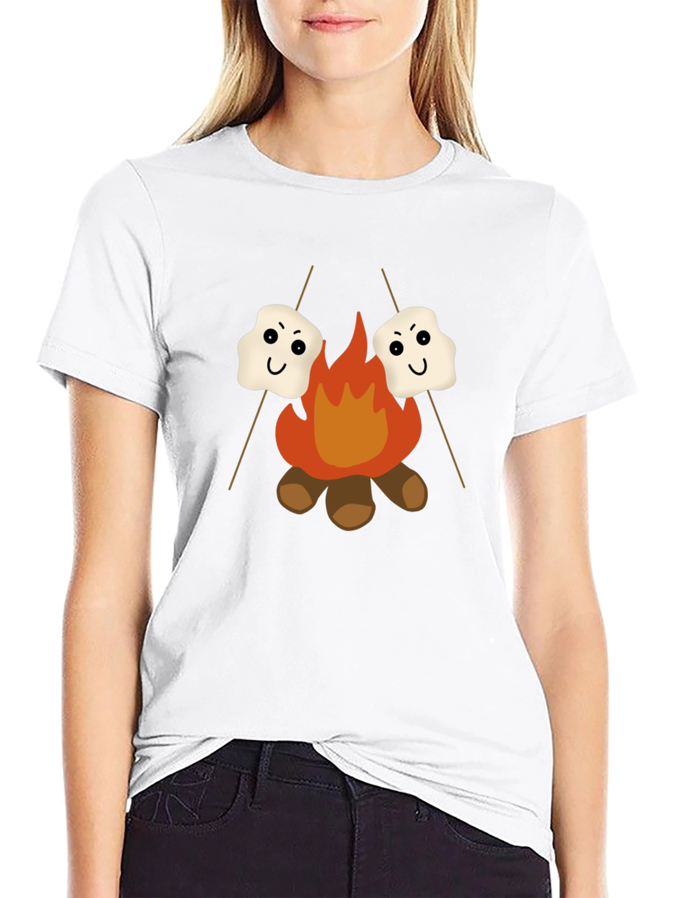 Campfire Marshmallow Graphic T-Shirt