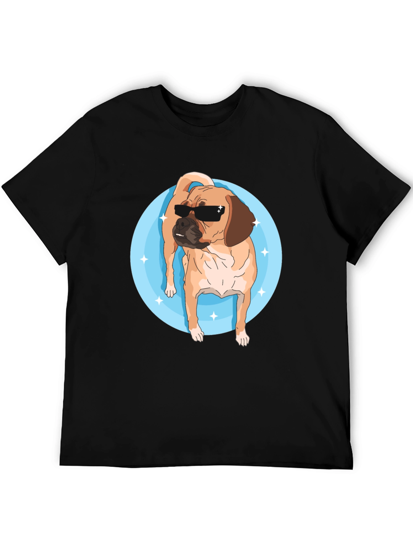 Cool Pug T-Shirt - Black Graphic Tee