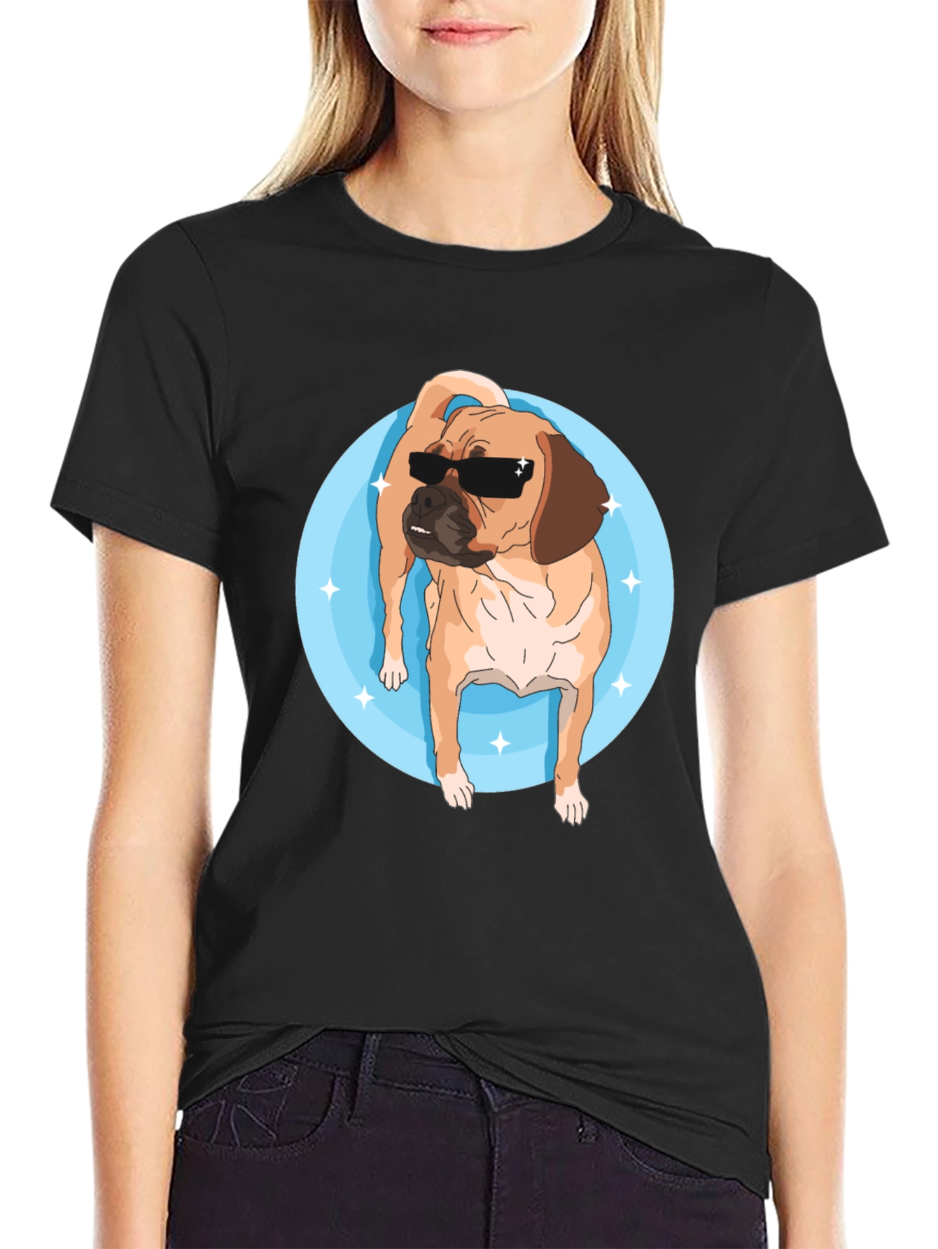 Cool Pug T-Shirt - Black Graphic Tee