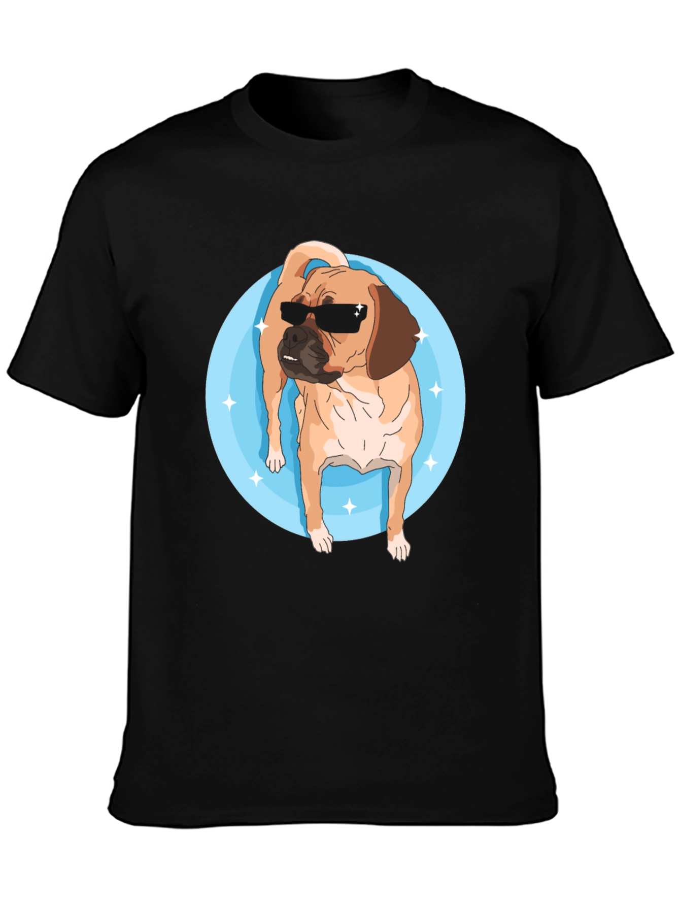 Cool Pug T-Shirt - Black Graphic Tee