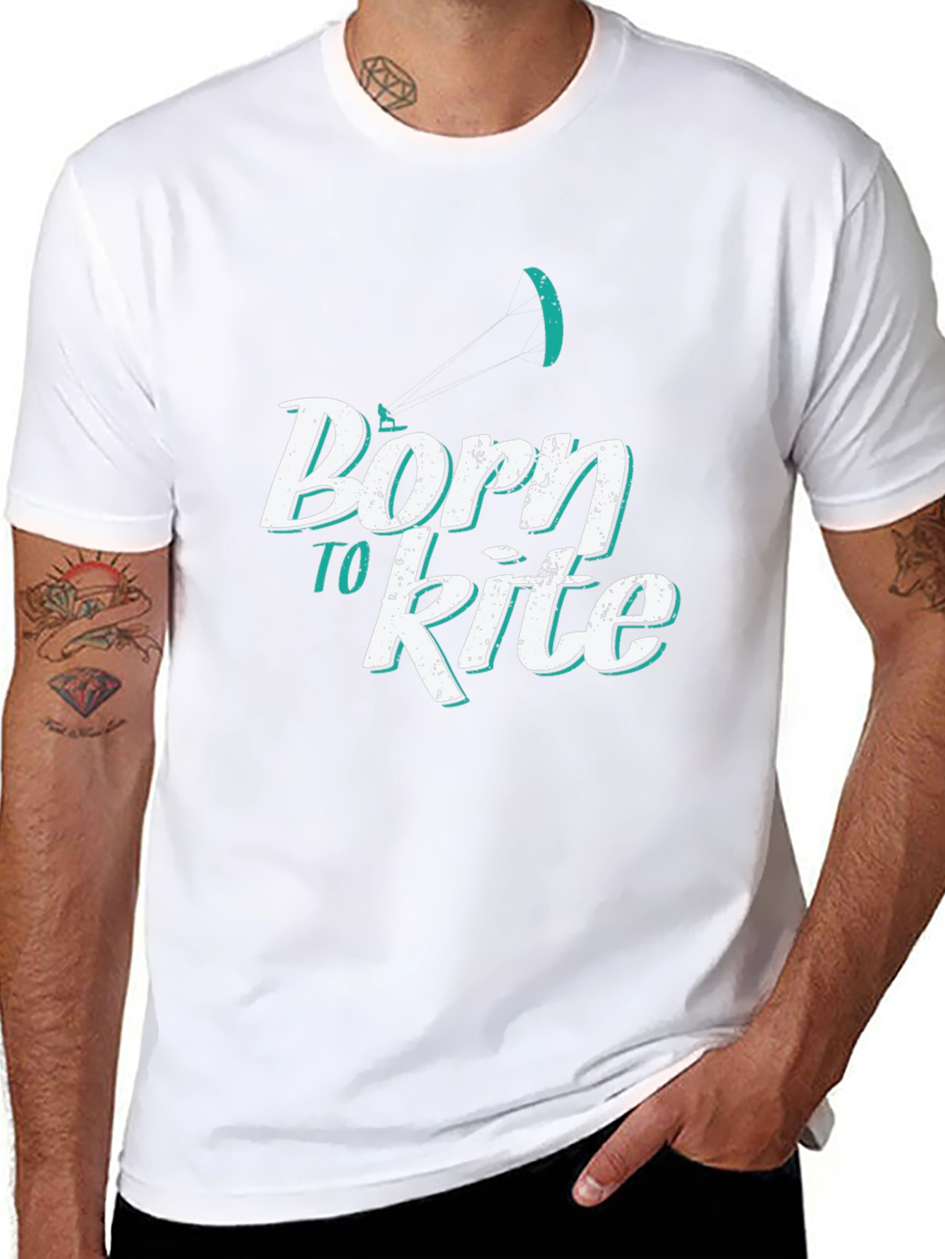 Born to Kite T-Shirt - Cool Kitesurfing Design